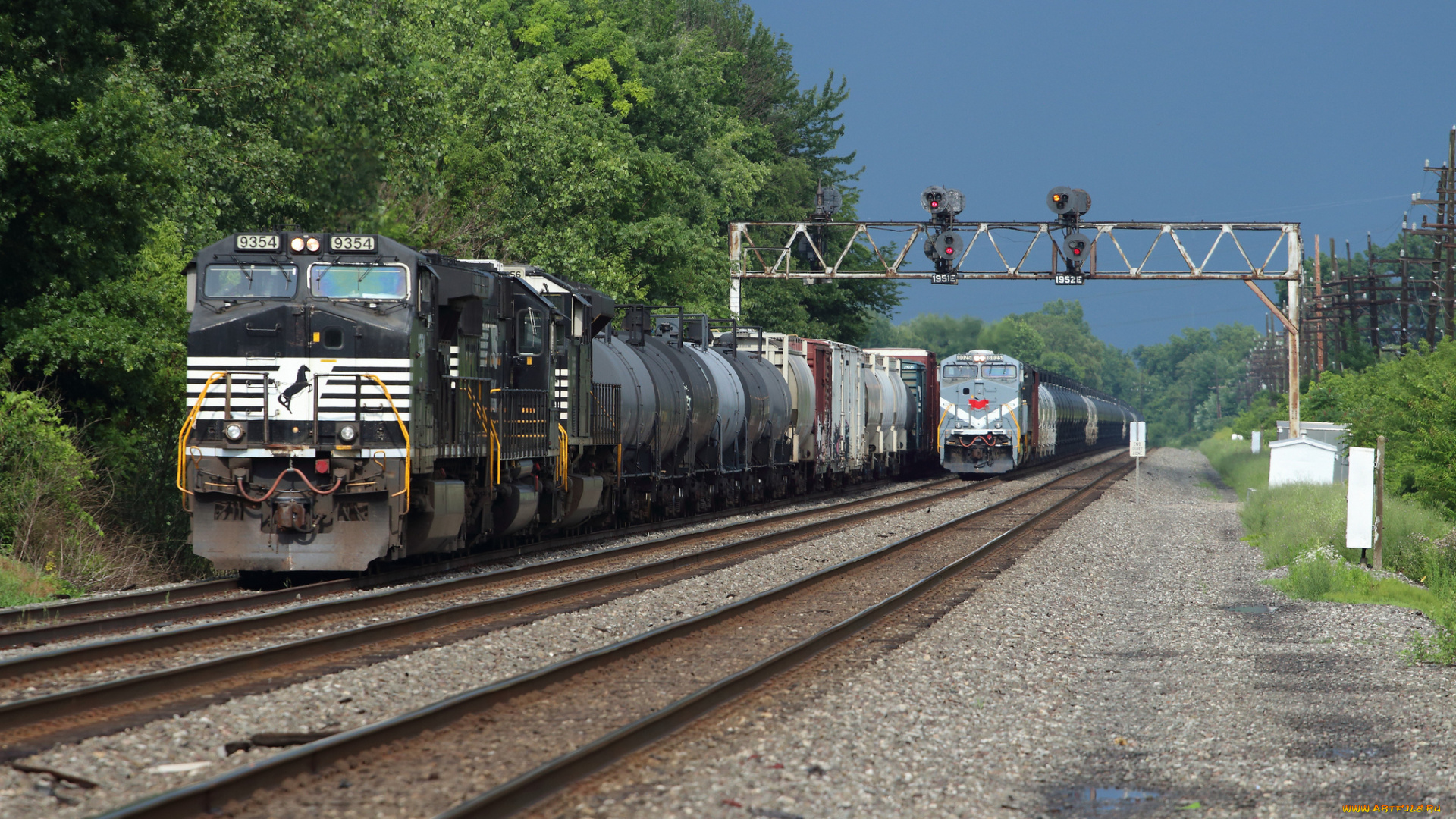 техника, поезда, состав, рельсы, локомотив