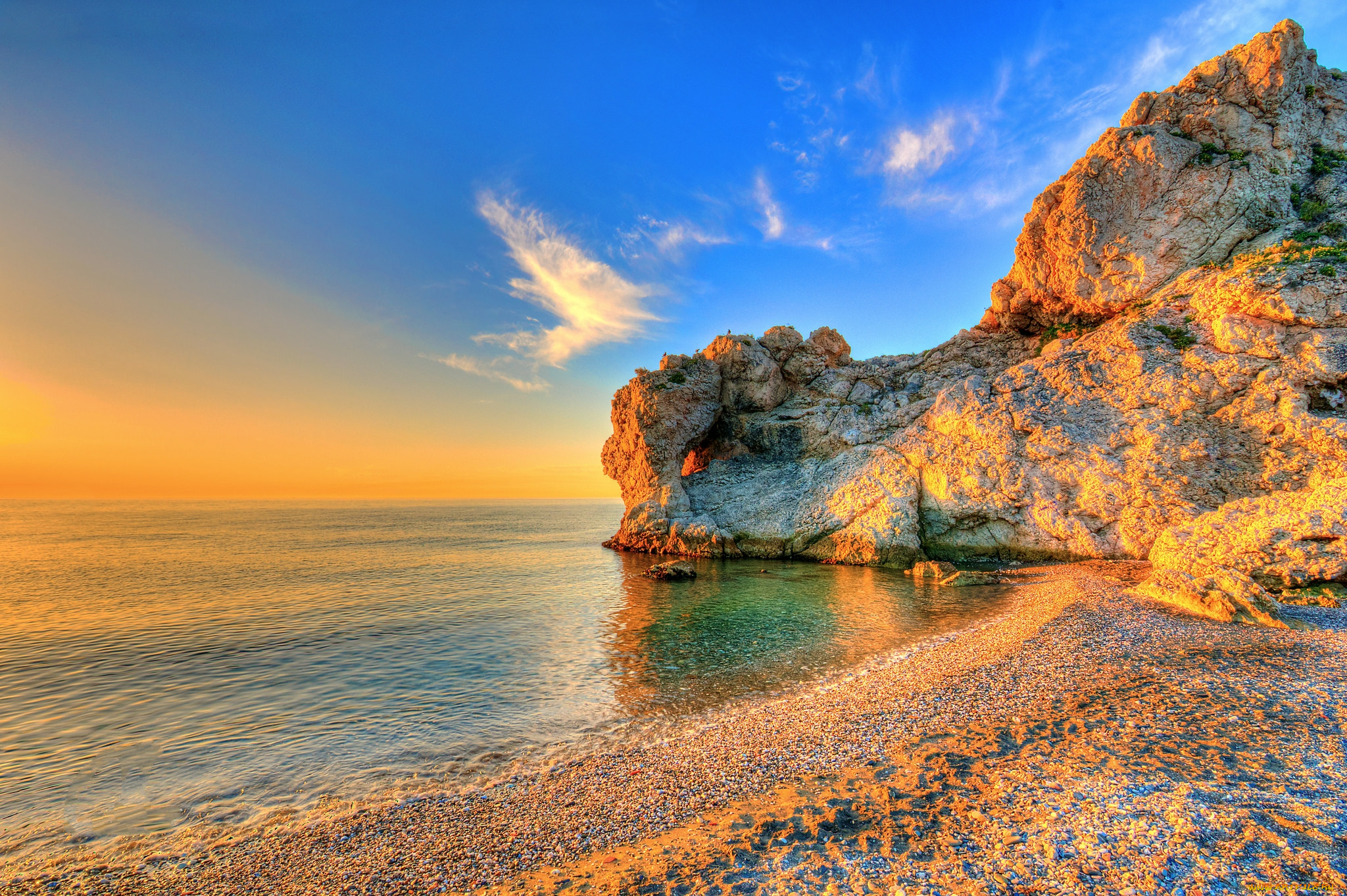 природа, побережье, берег, море