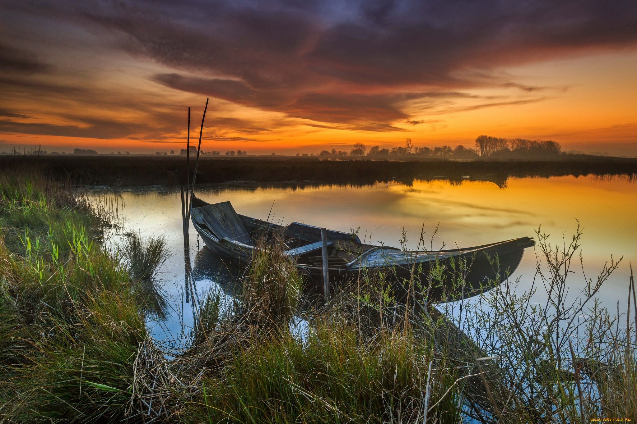 корабли, лодки, , шлюпки, рассвет