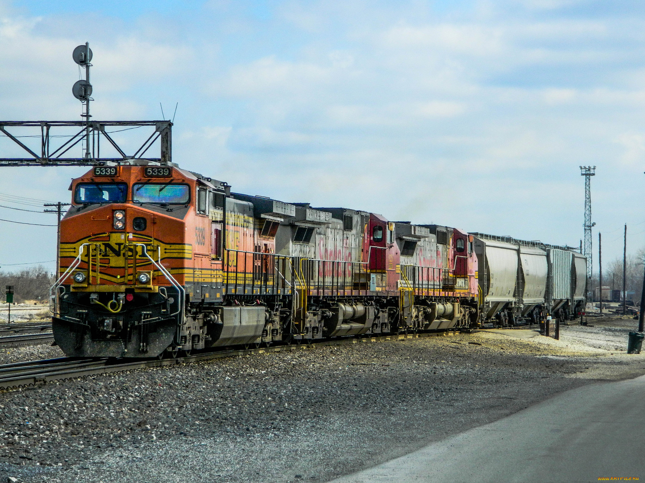 техника, поезда, локомотив, рельсы, состав