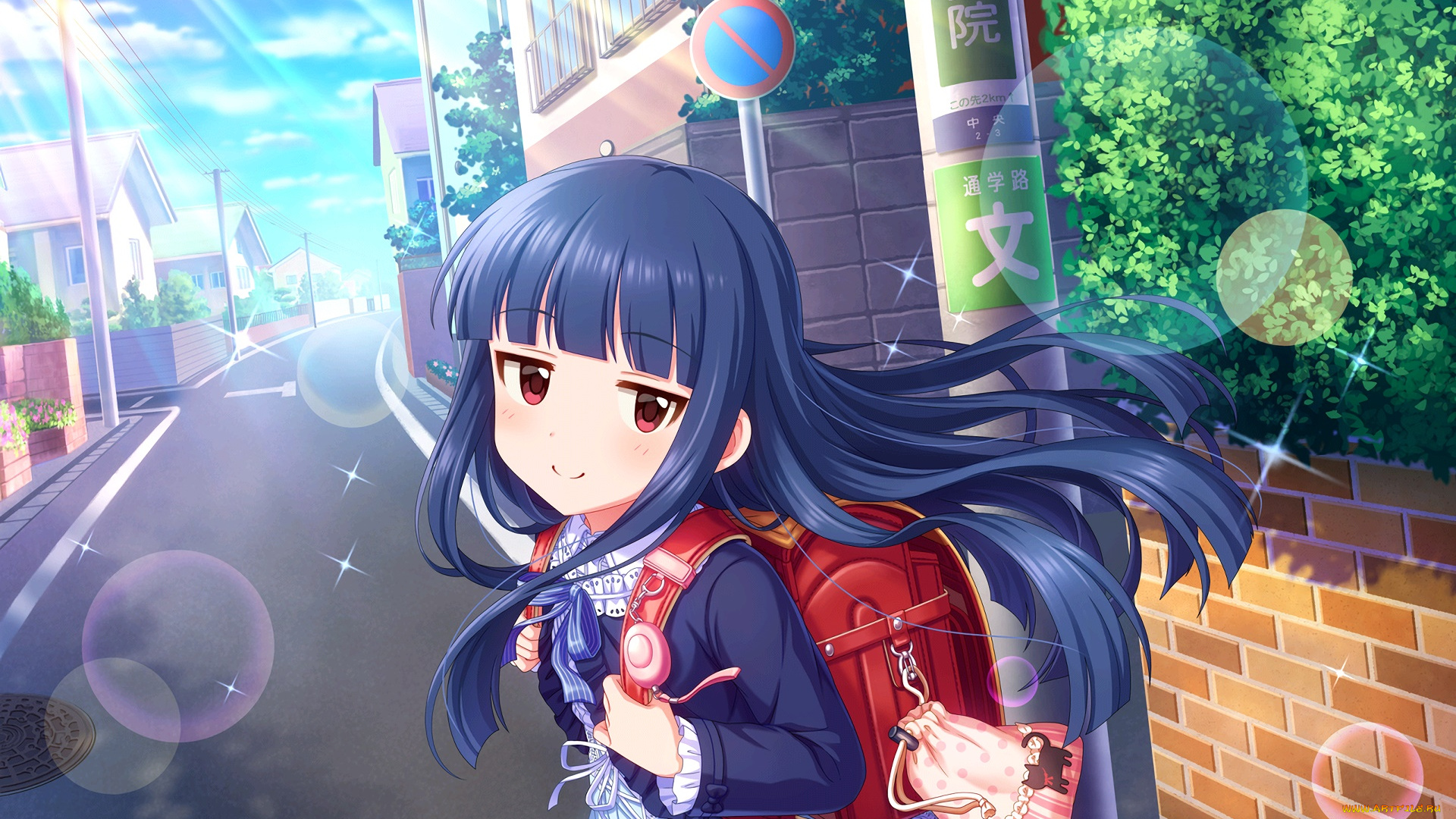 аниме, idolm@ster, взгляд, фон, девушка