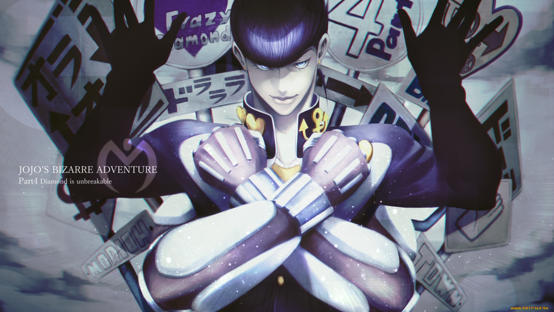 аниме, jojo`s, bizarre, adventure, парень