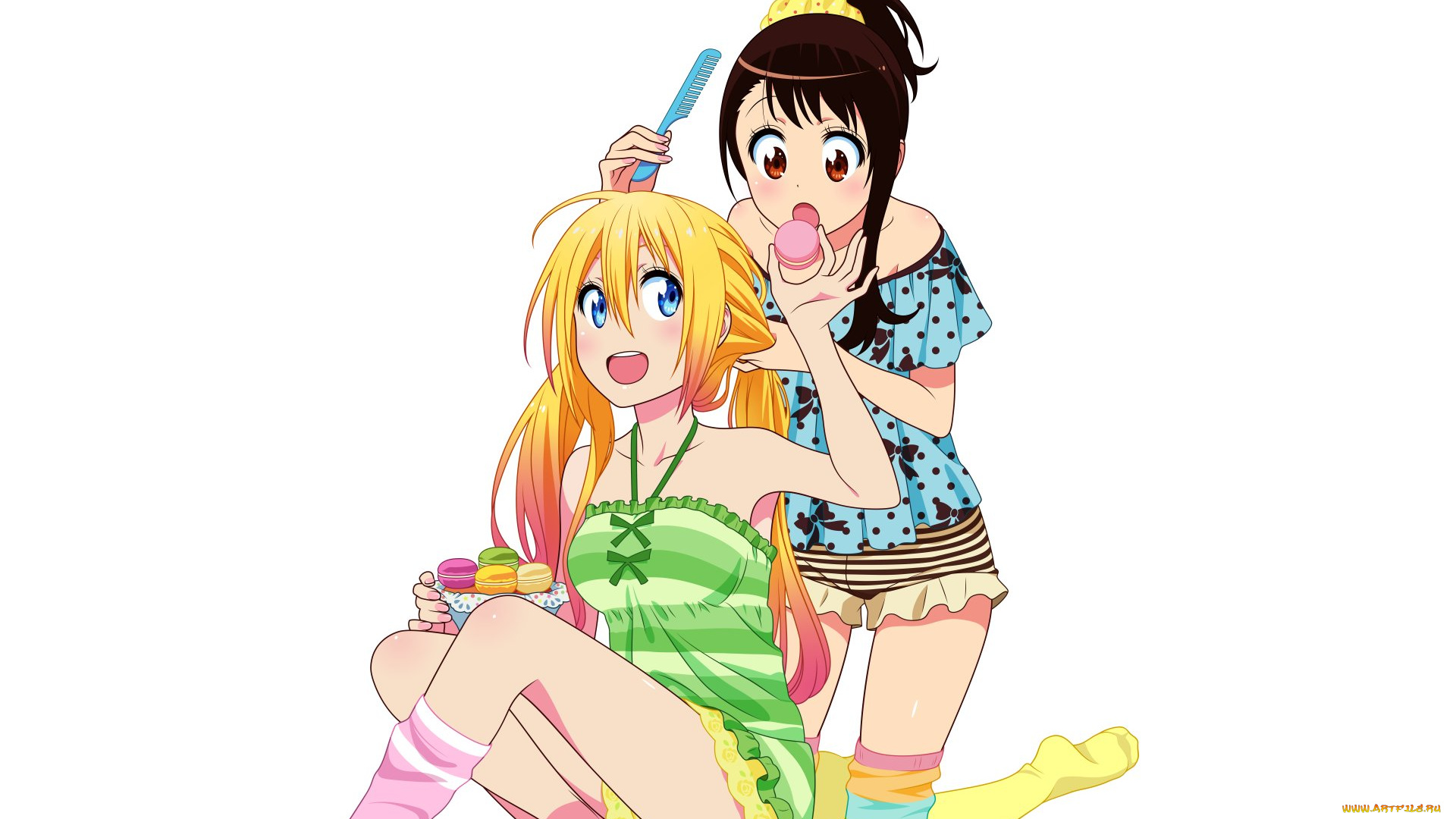 аниме, nisekoi, фон, девушка, взгляд