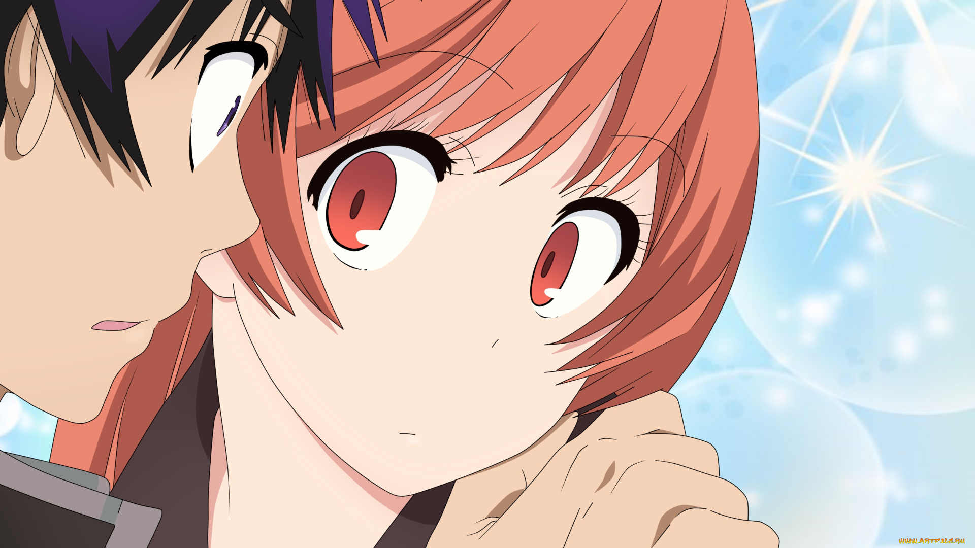 аниме, nisekoi, фон, взгляд, девушка