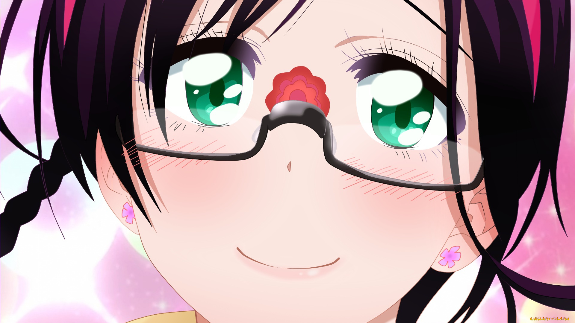 аниме, nisekoi, фон, взгляд, девушка