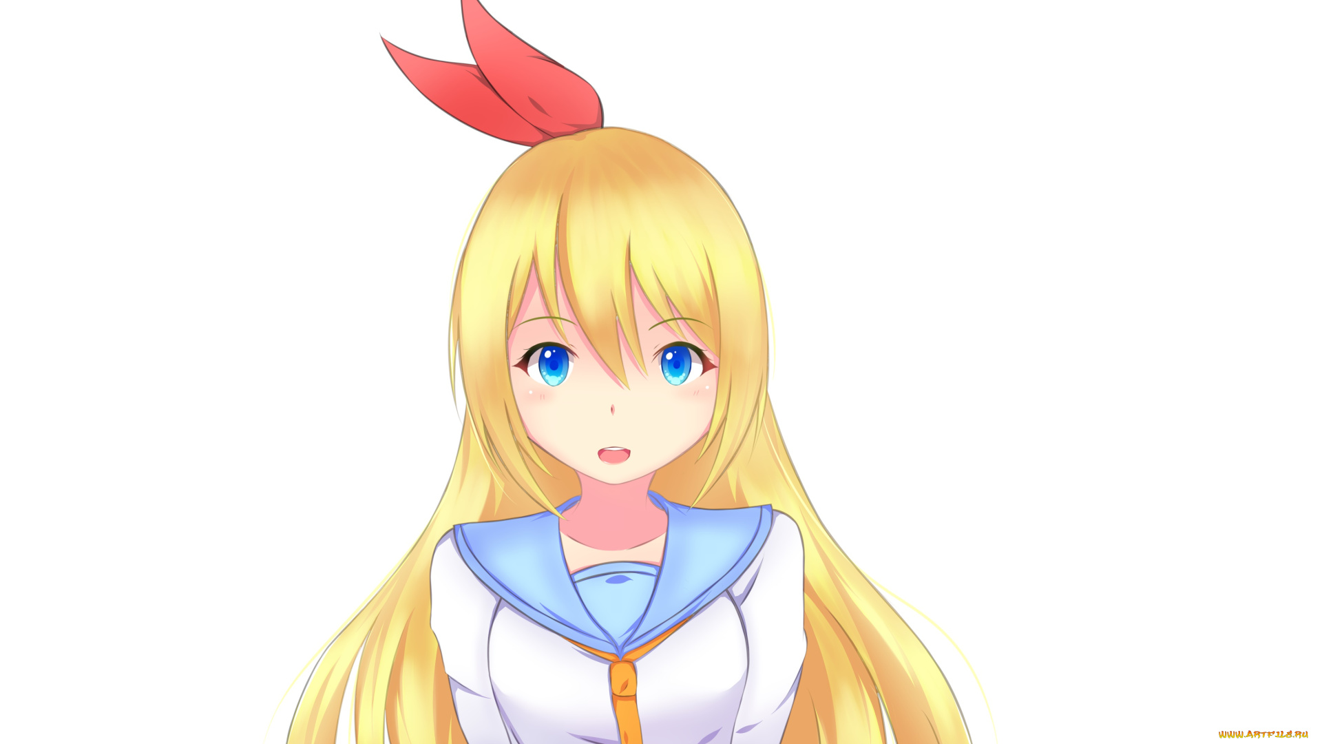 аниме, nisekoi, фон, взгляд, девушка