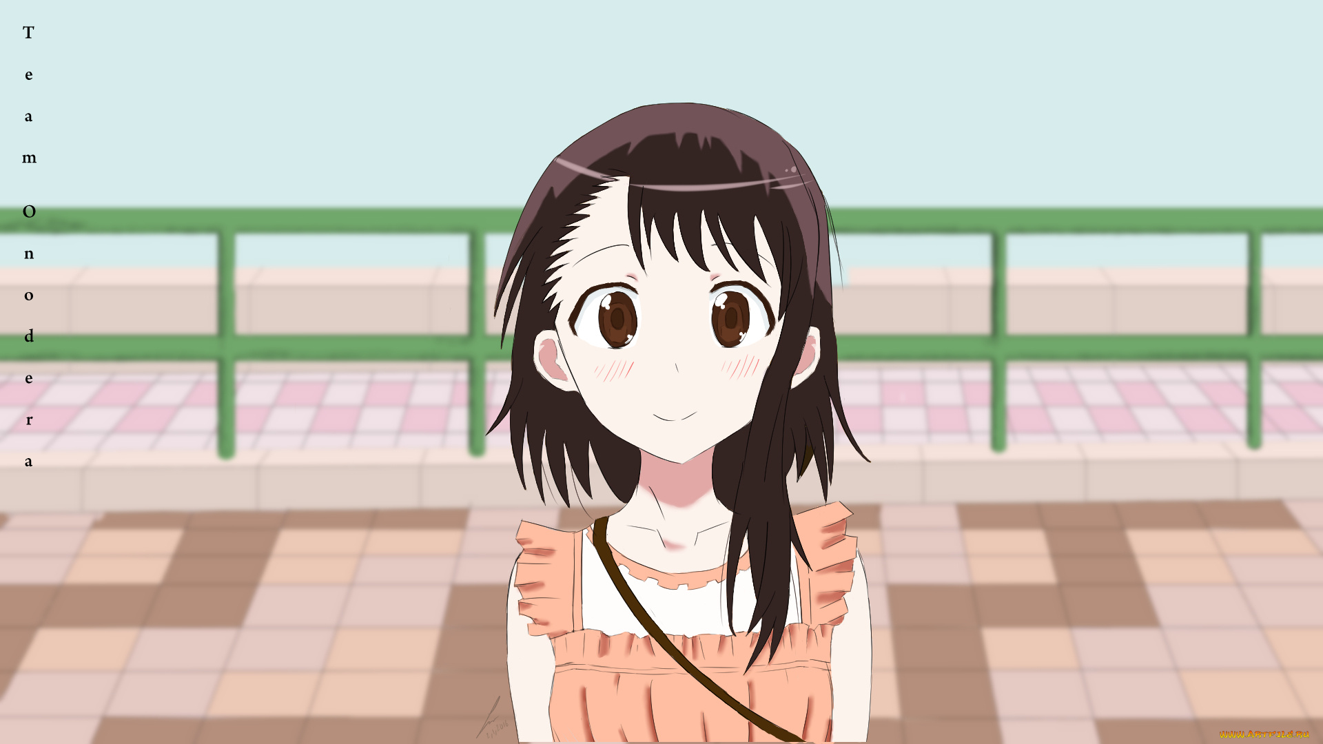 аниме, nisekoi, фон, взгляд, девушка