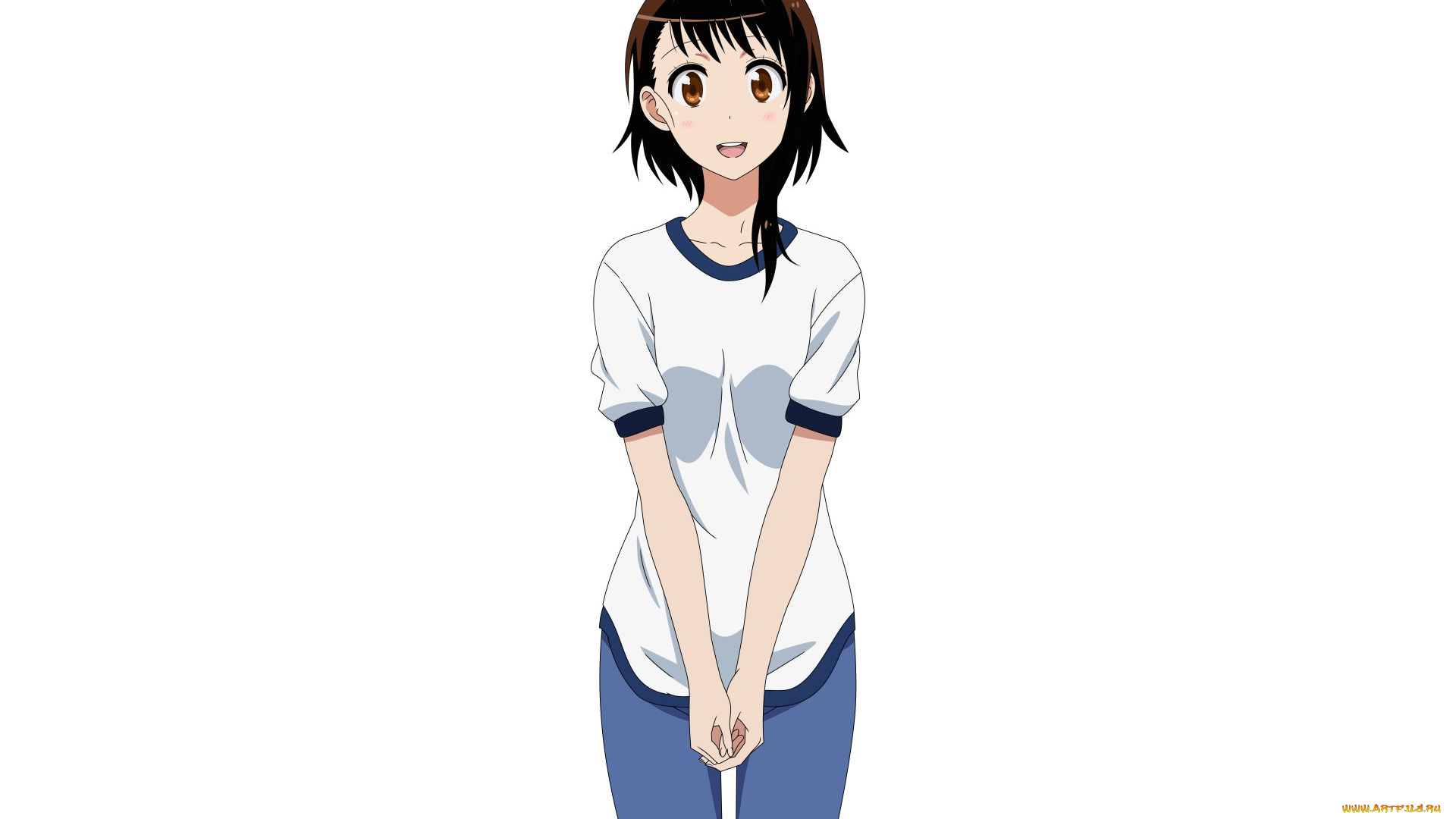 аниме, nisekoi, фон, взгляд, девушка
