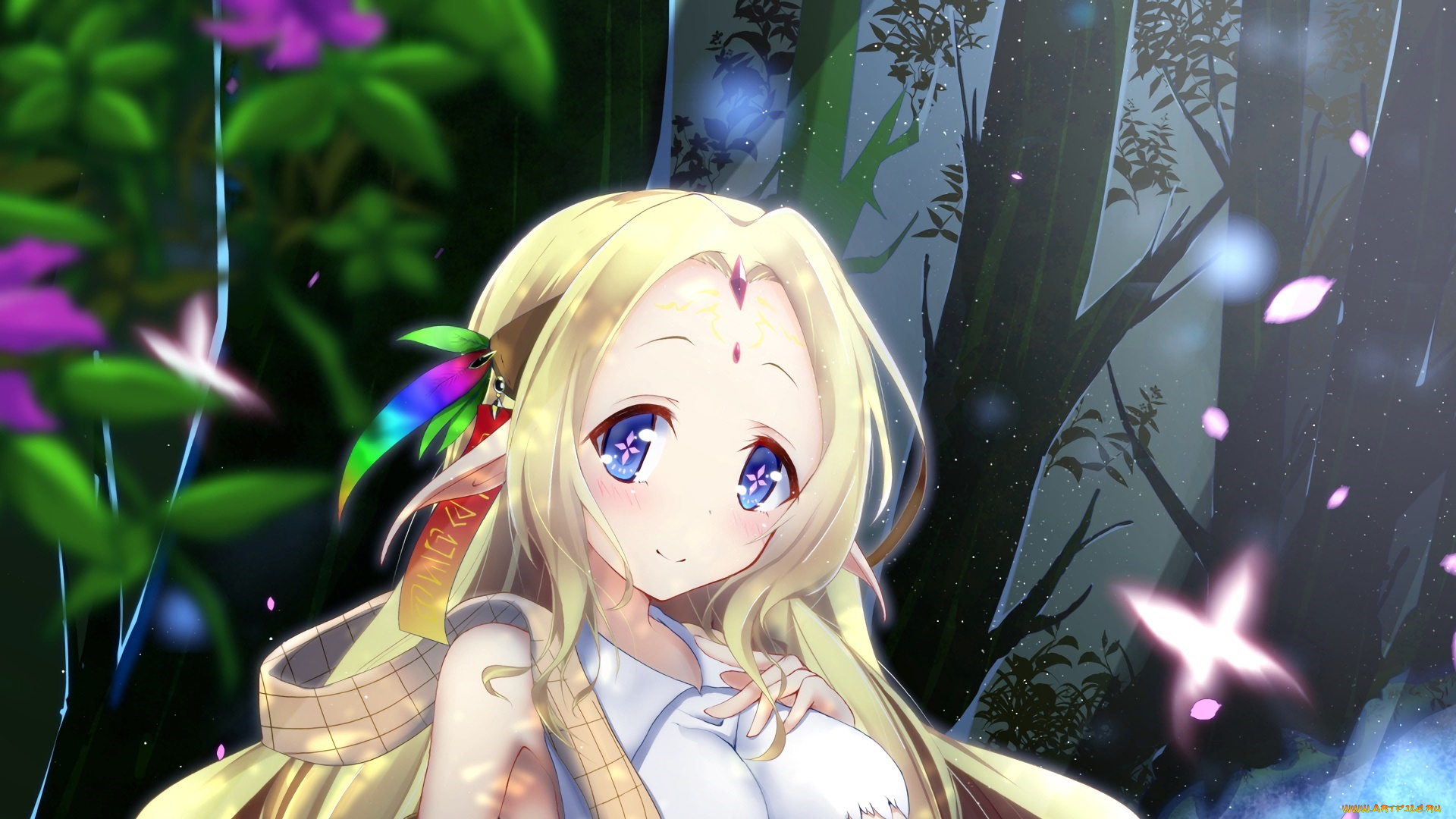 аниме, no, game, no, life, девушка, взгляд, фон