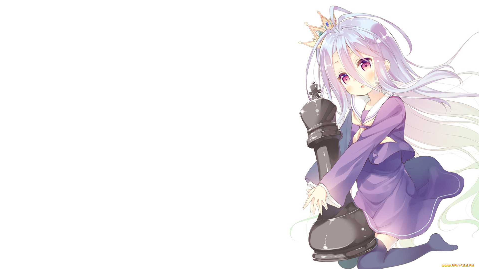 аниме, no, game, no, life, фон, взгляд, девушка