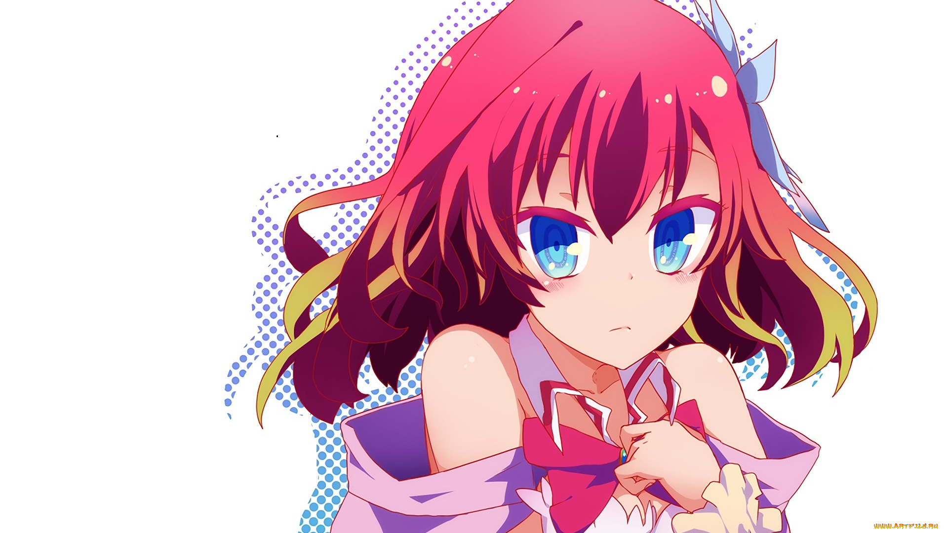 аниме, no, game, no, life, взгляд, девушка, фон