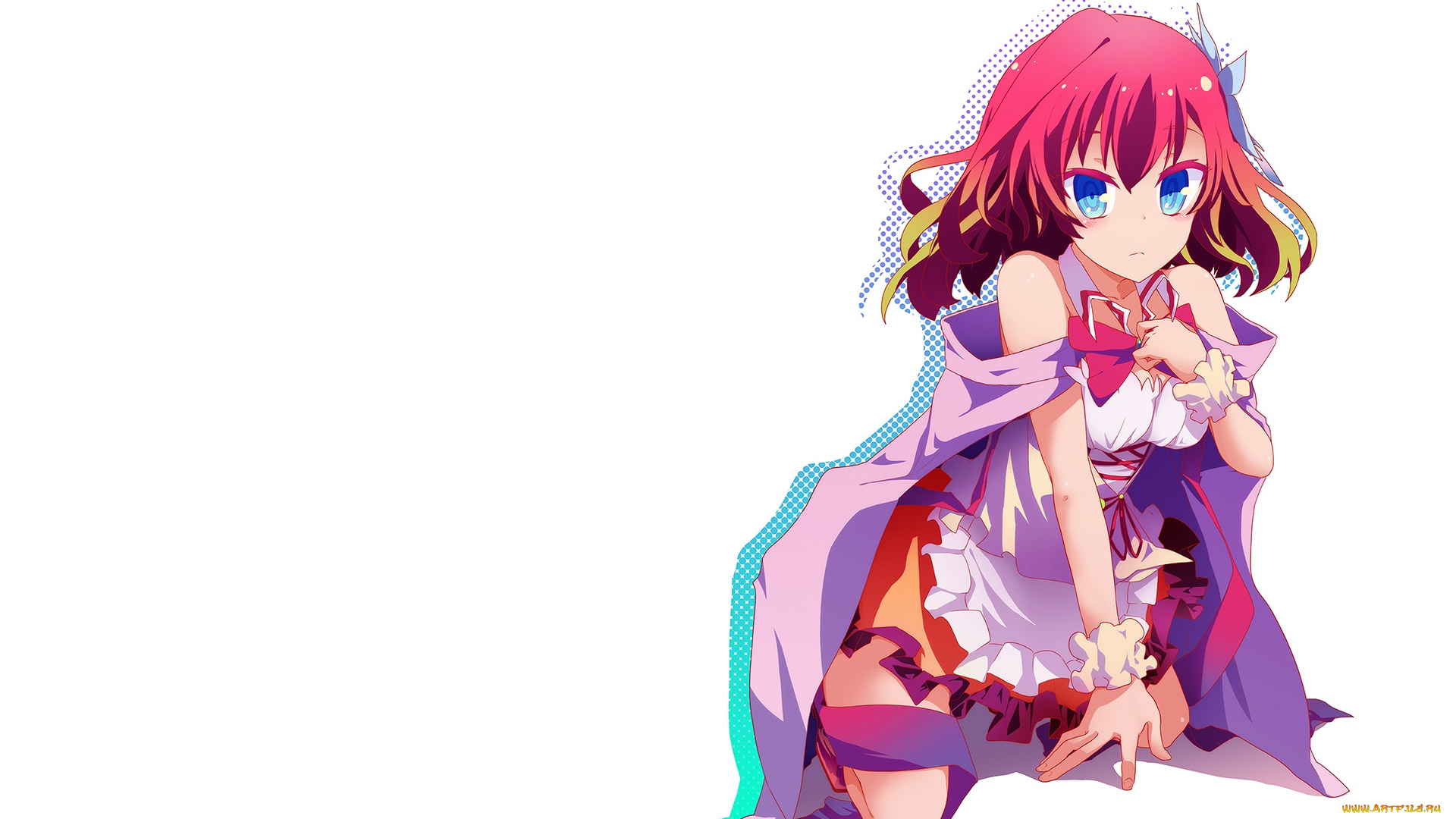 аниме, no, game, no, life, взгляд, девушка, фон