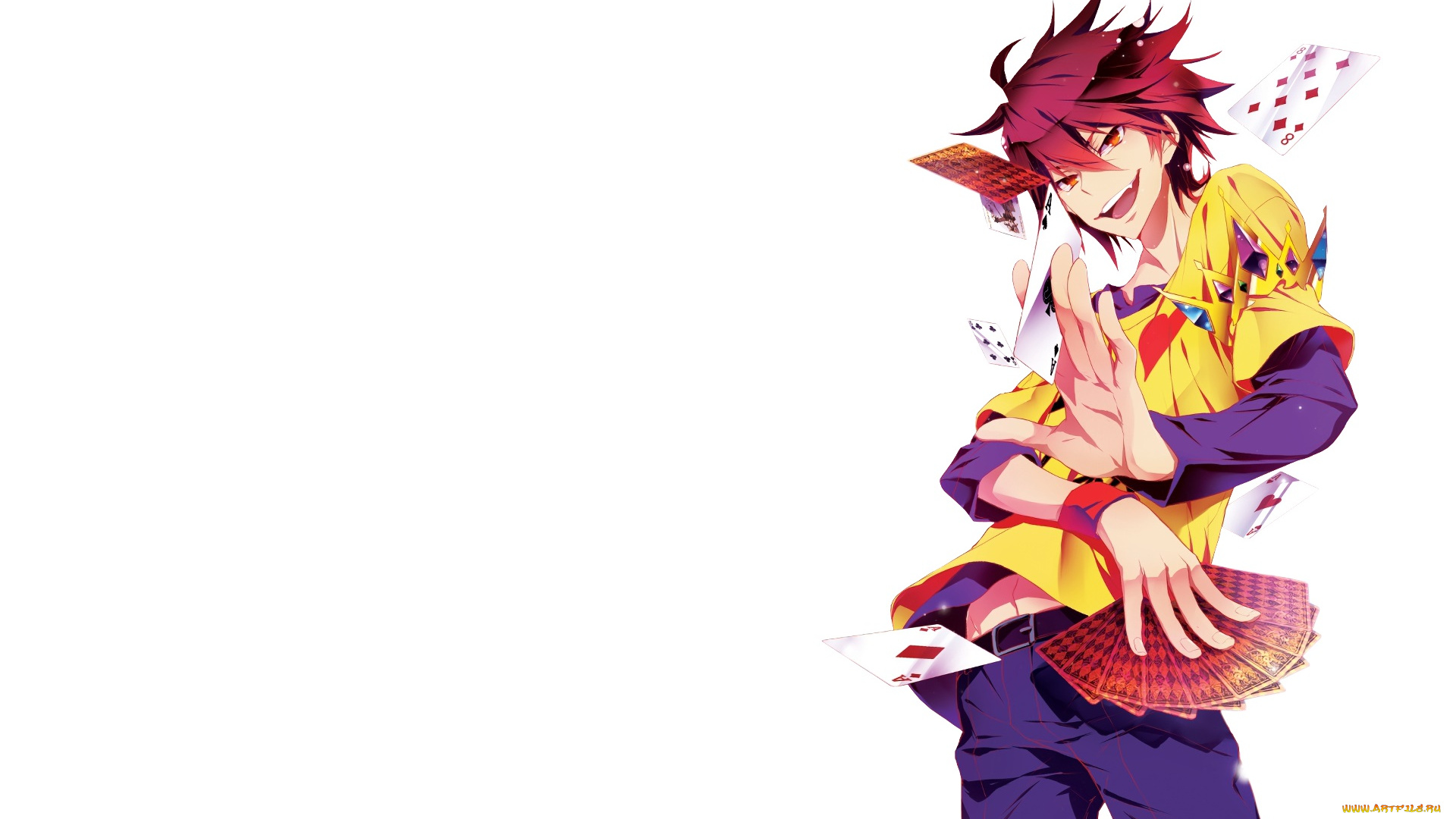 аниме, no, game, no, life, взгляд, фон, парень