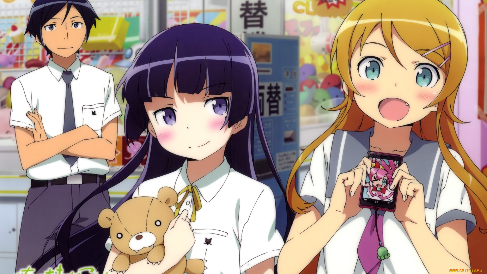 аниме, oreimo, парень, девушки