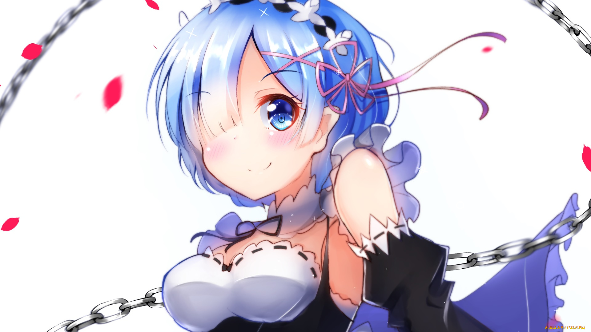 аниме, re, , zero, kara, hajimeru, isekai, seikatsu, девушка, фон, взгляд