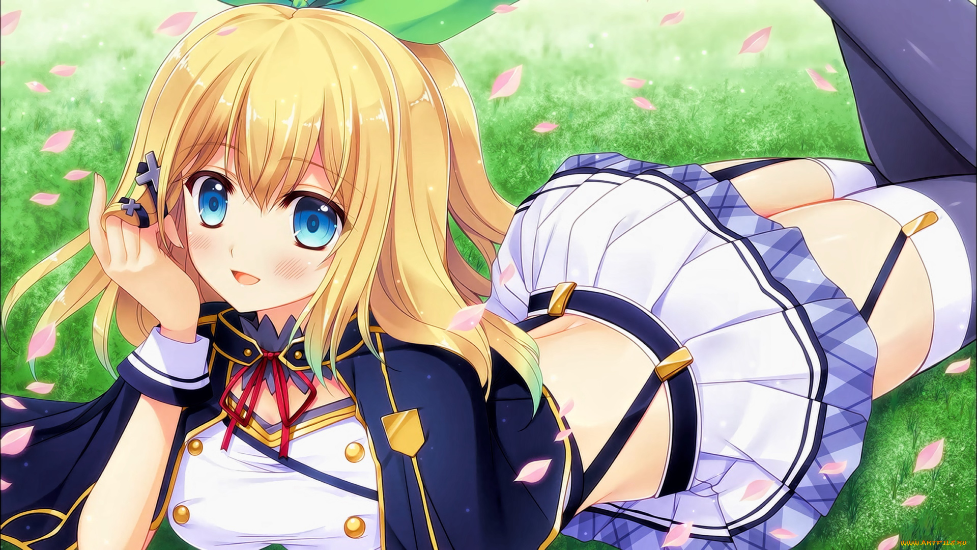 аниме, ro-kyu-bu, взгляд, фон, девушка