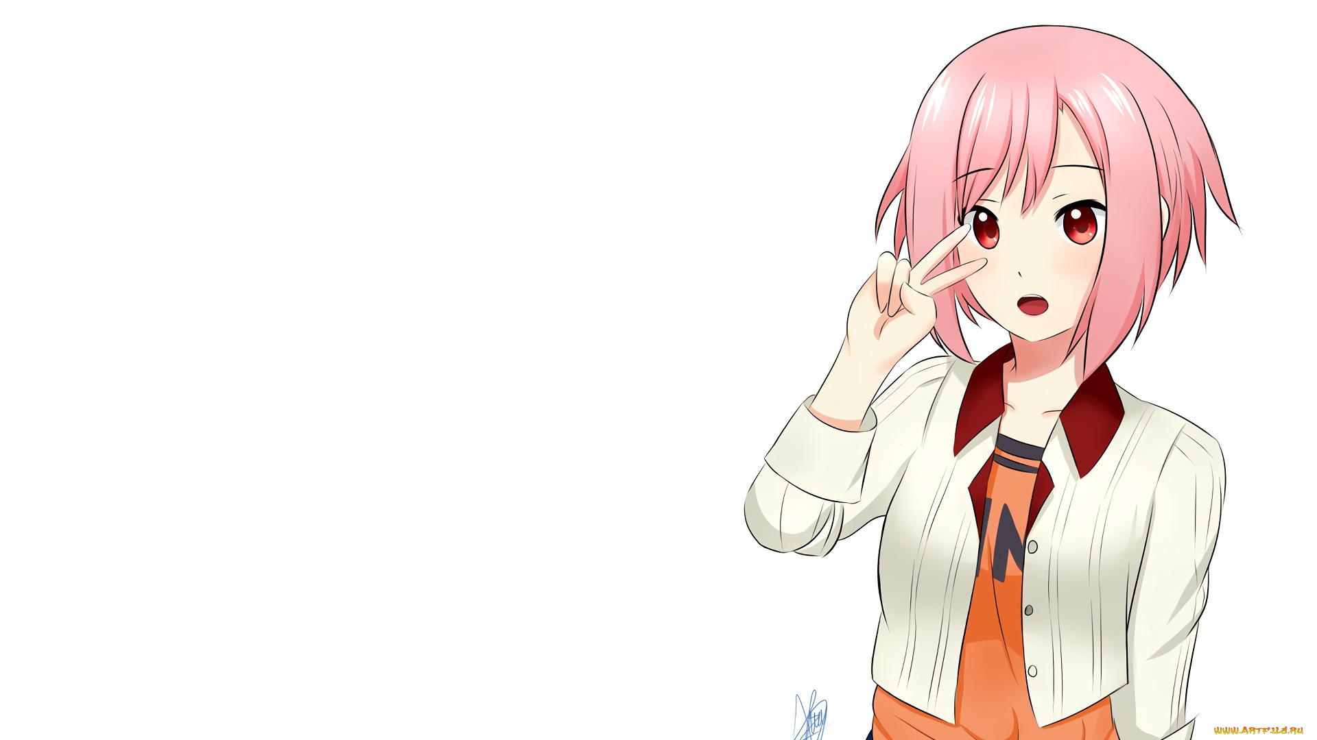 аниме, sakura, quest, девушка, взгляд, фон