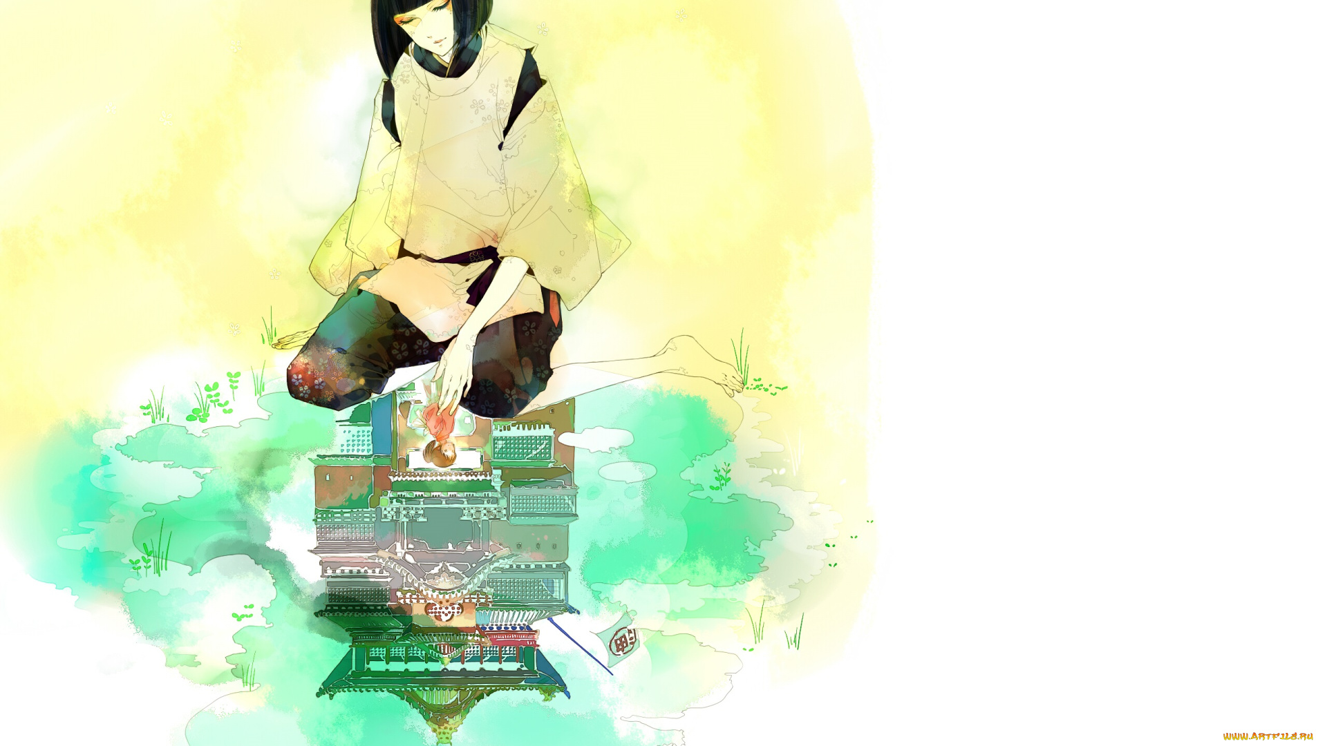 аниме, spirited, away, хаку