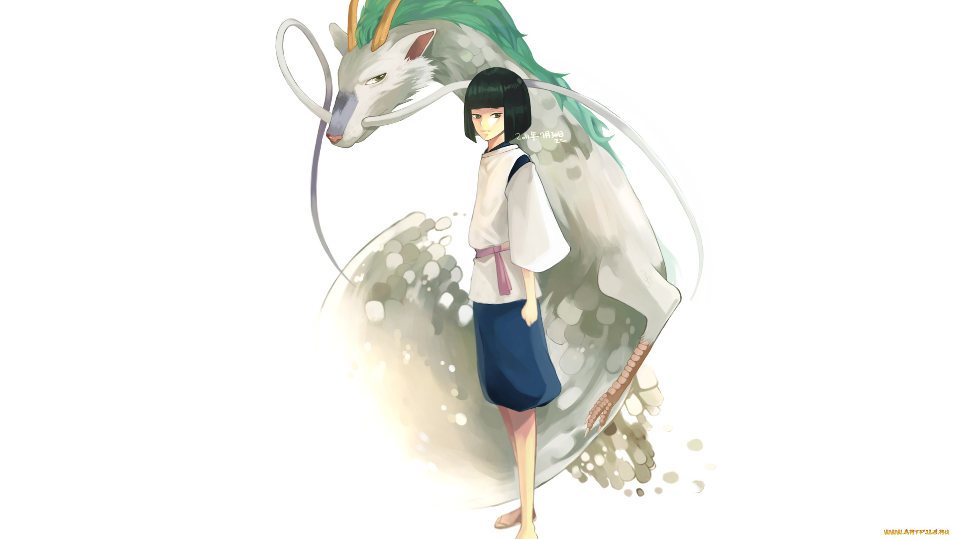 аниме, spirited, away, хаку