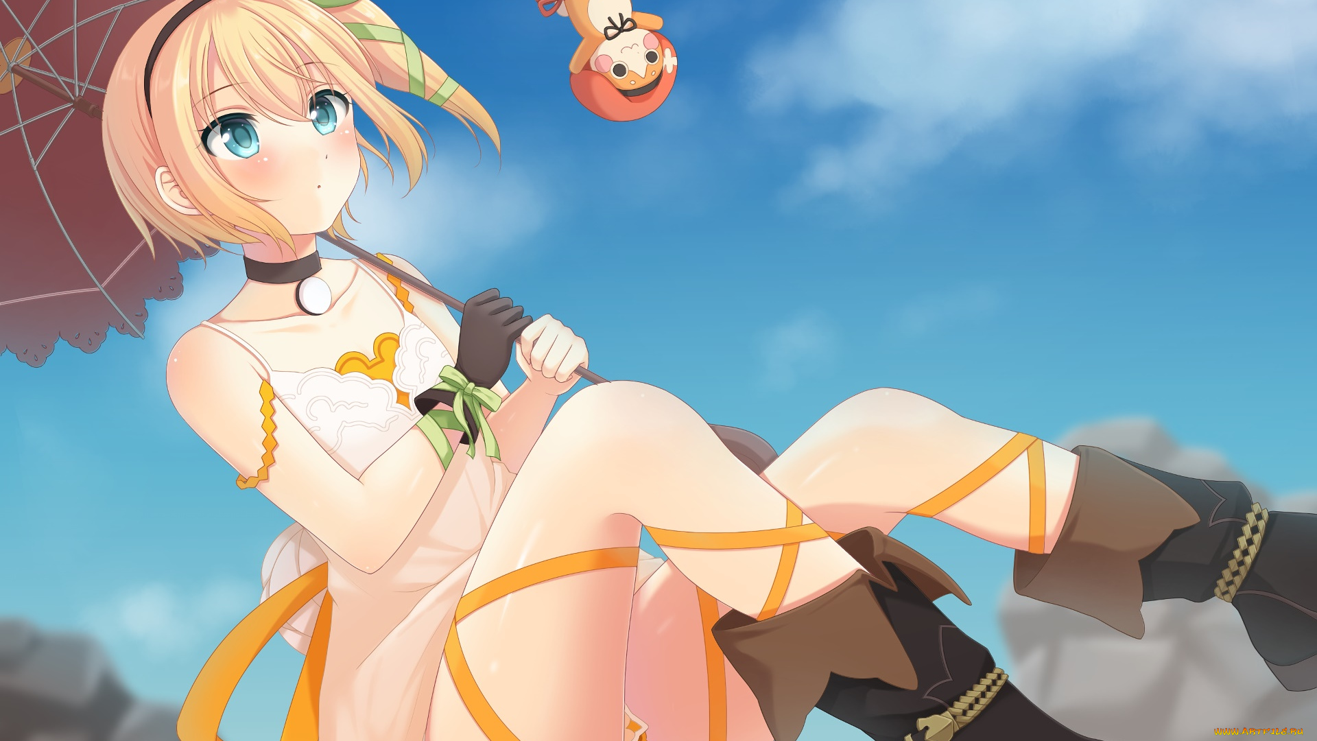 аниме, tales, of, zestiria, фон, взгляд, девушка