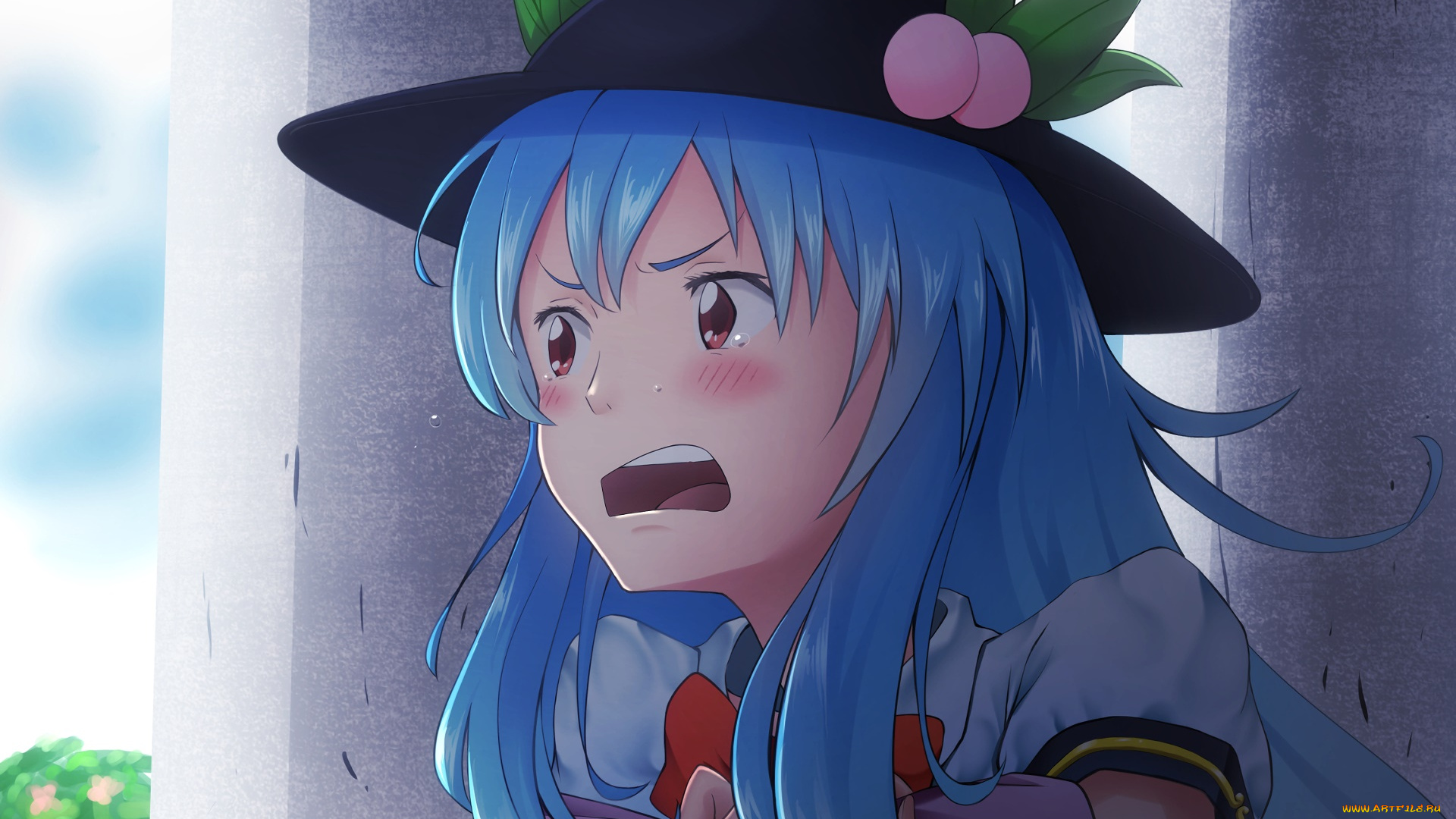 аниме, touhou, взгляд, фон, девушка