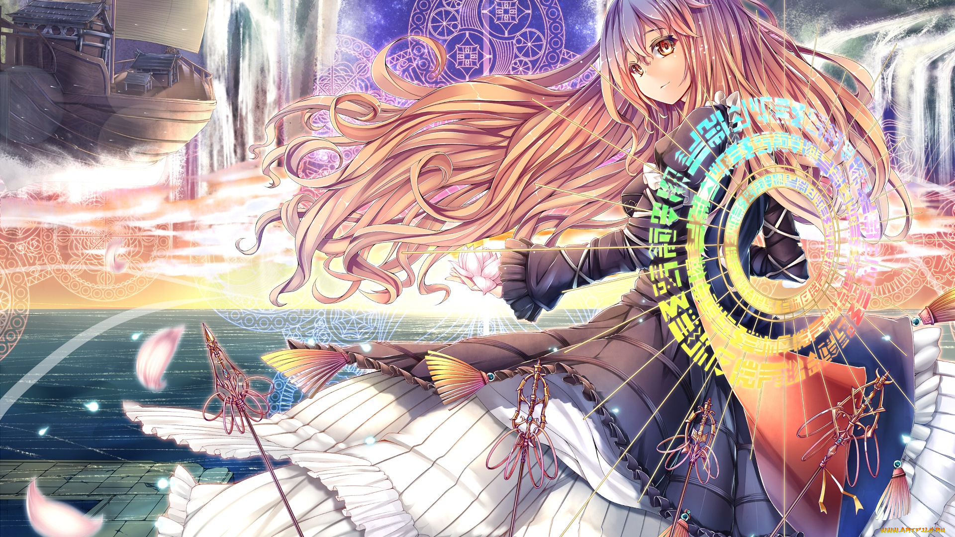 аниме, touhou, взгляд, фон, девушка