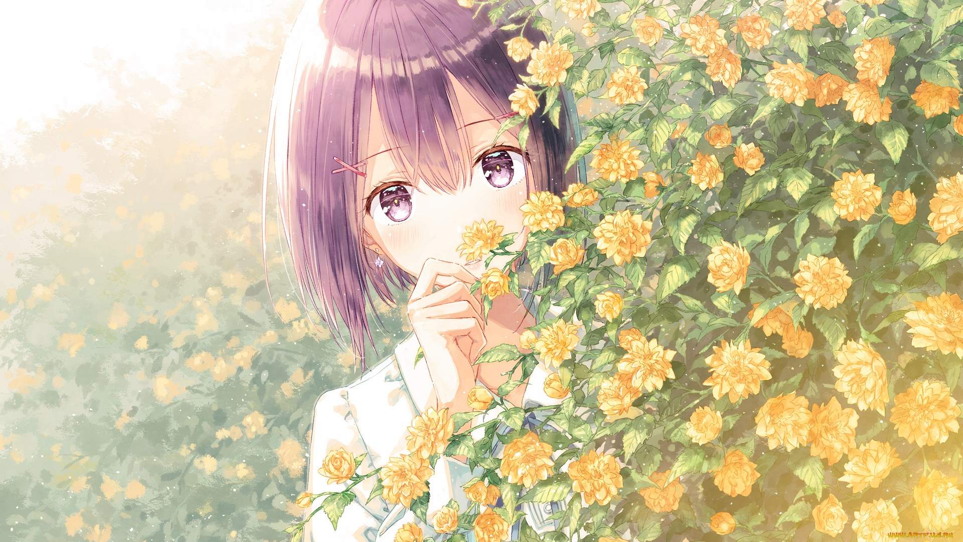 аниме, unknown, , другое, девушка, фон, взгляд