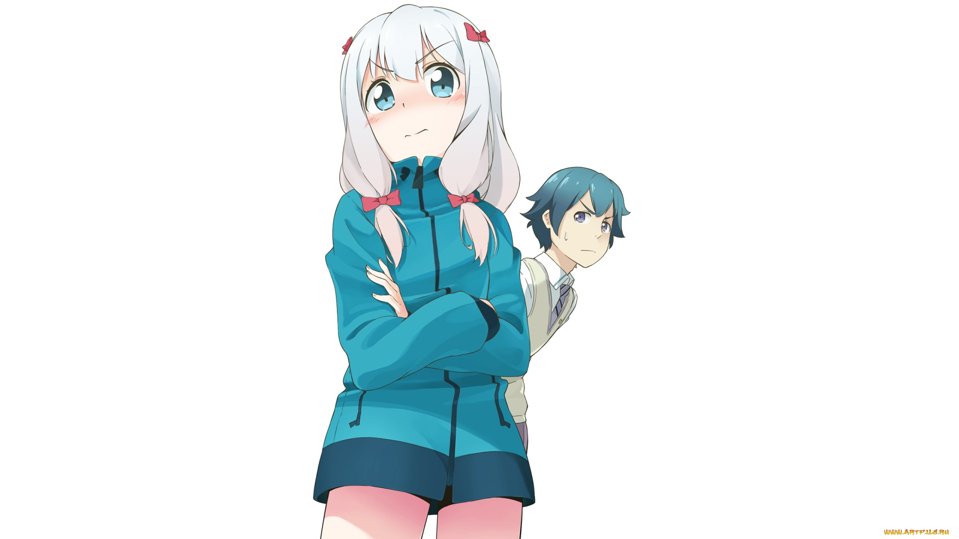 аниме, unknown, , другое, девушка, взгляд, фон