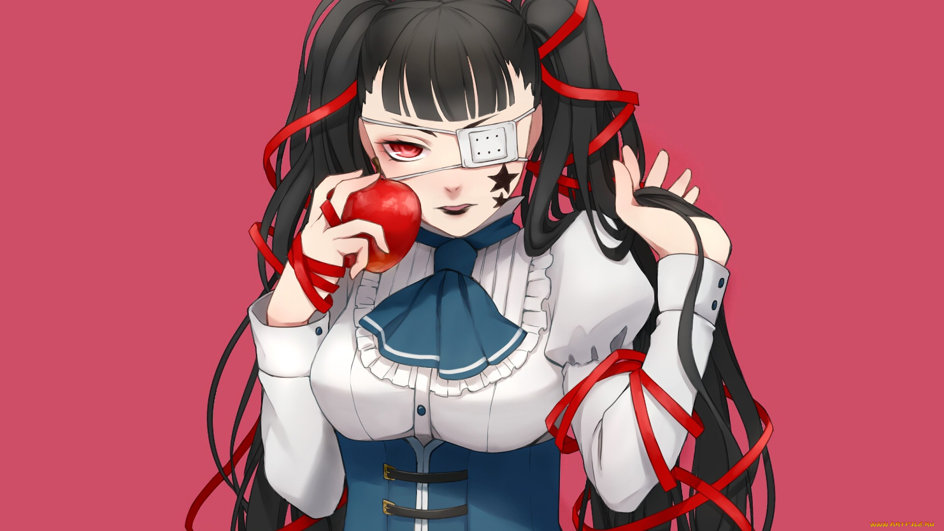 аниме, unknown, , другое, девушка, взгляд, фон