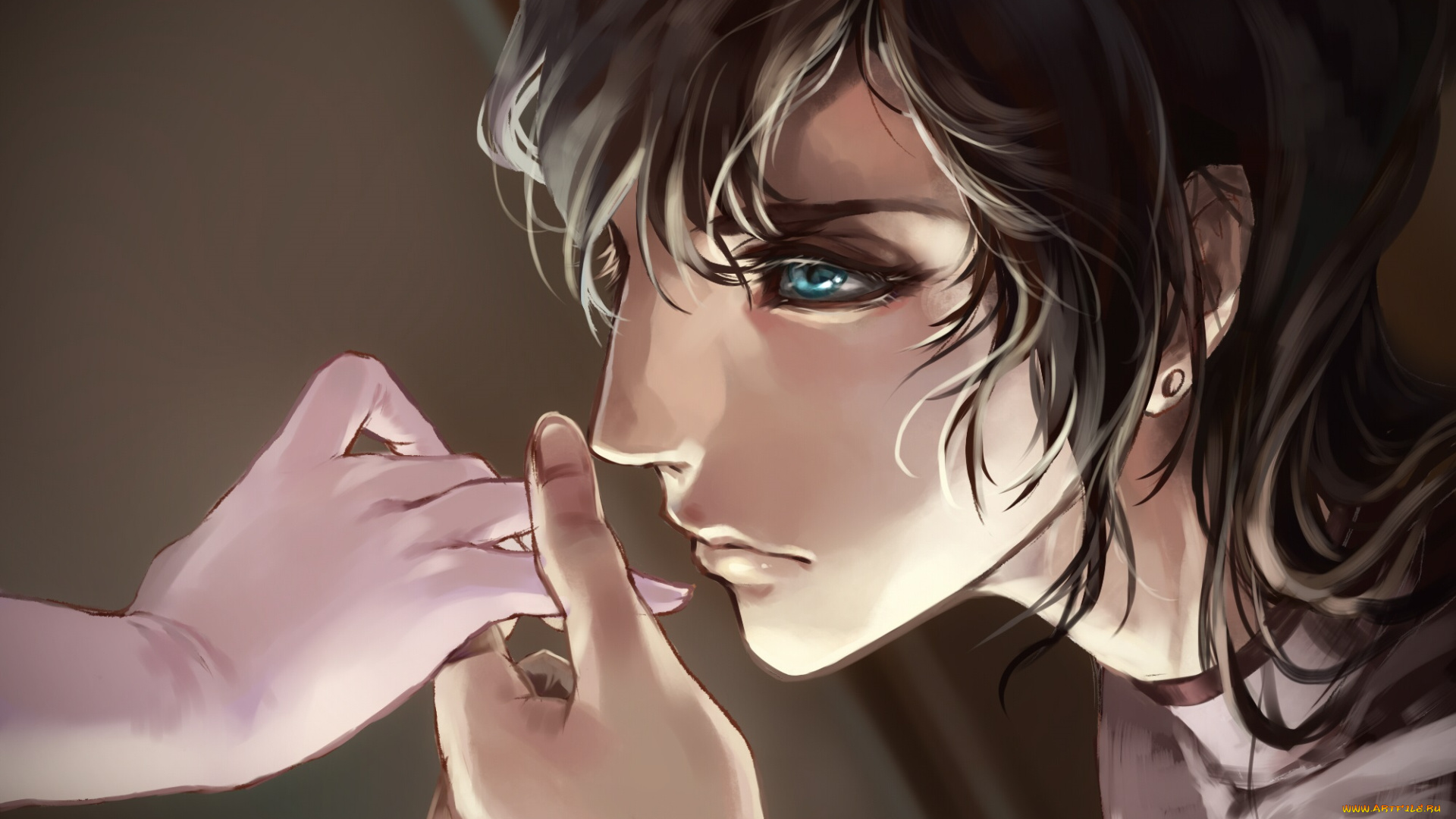 аниме, unknown, , другое, парень, рука