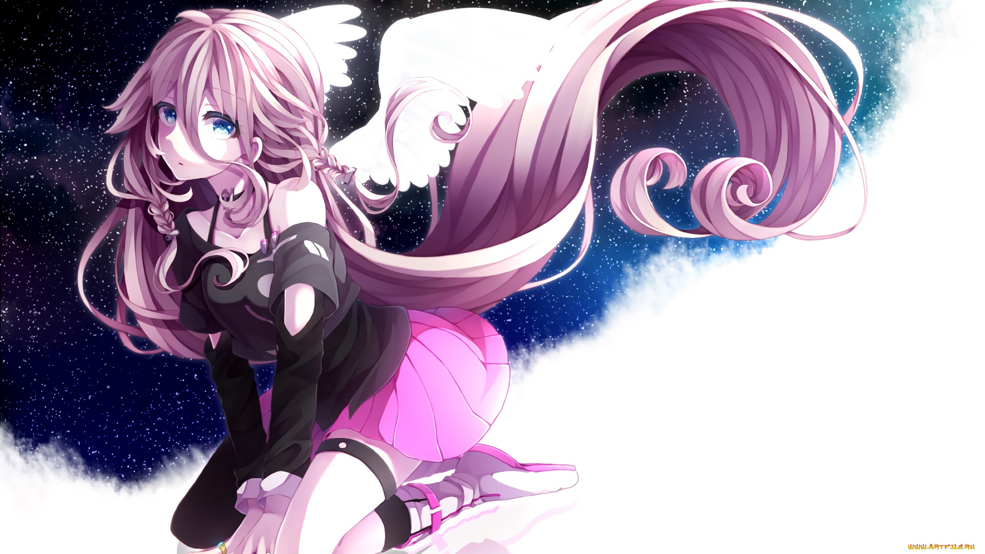 аниме, vocaloid, фон, взгляд, девушка