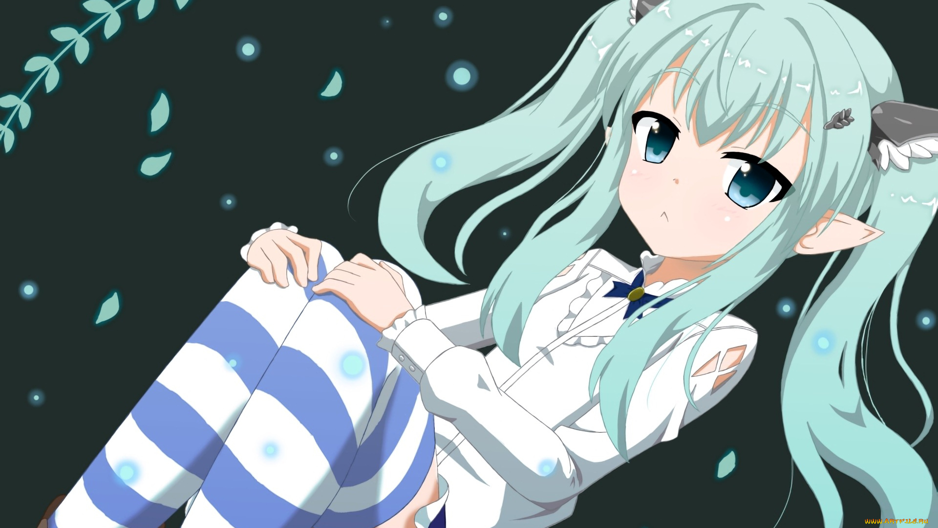 аниме, животные, , существа, фон, взгляд, девушка