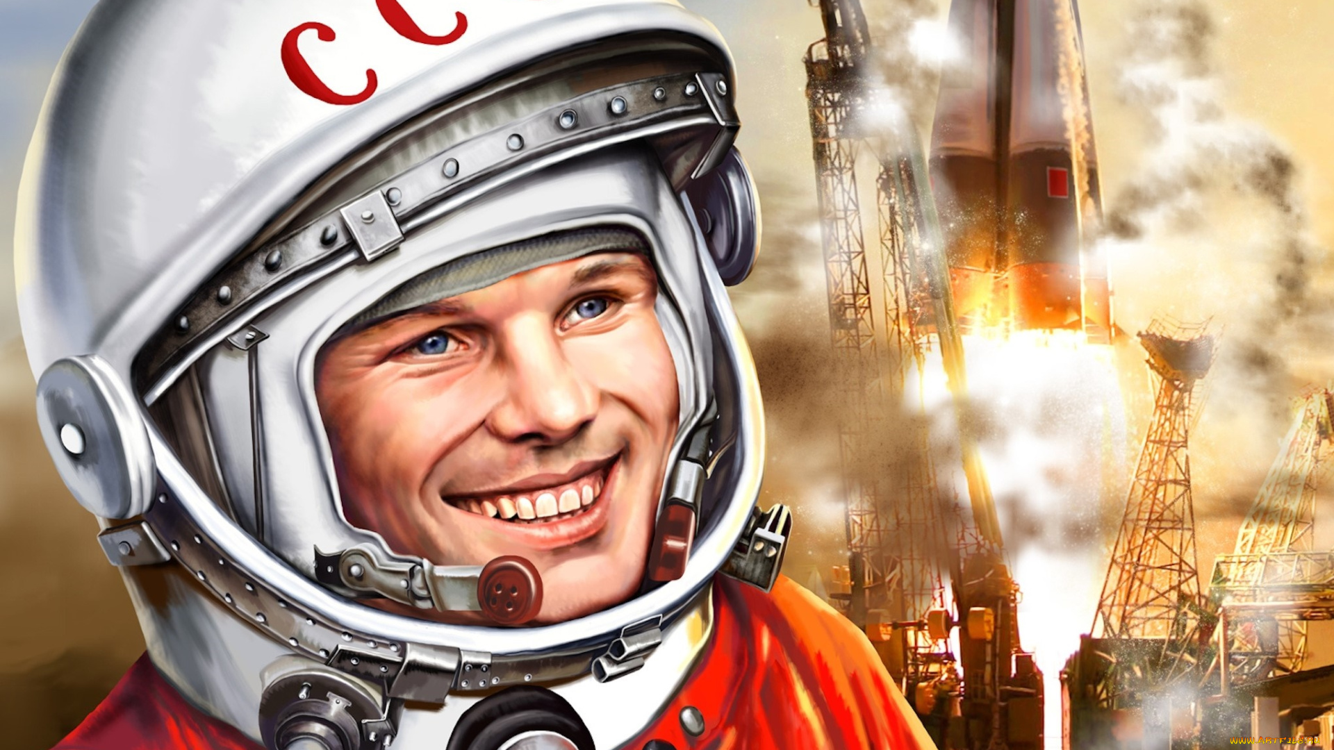 праздничные, день, космонавтики, гагарин, ракета