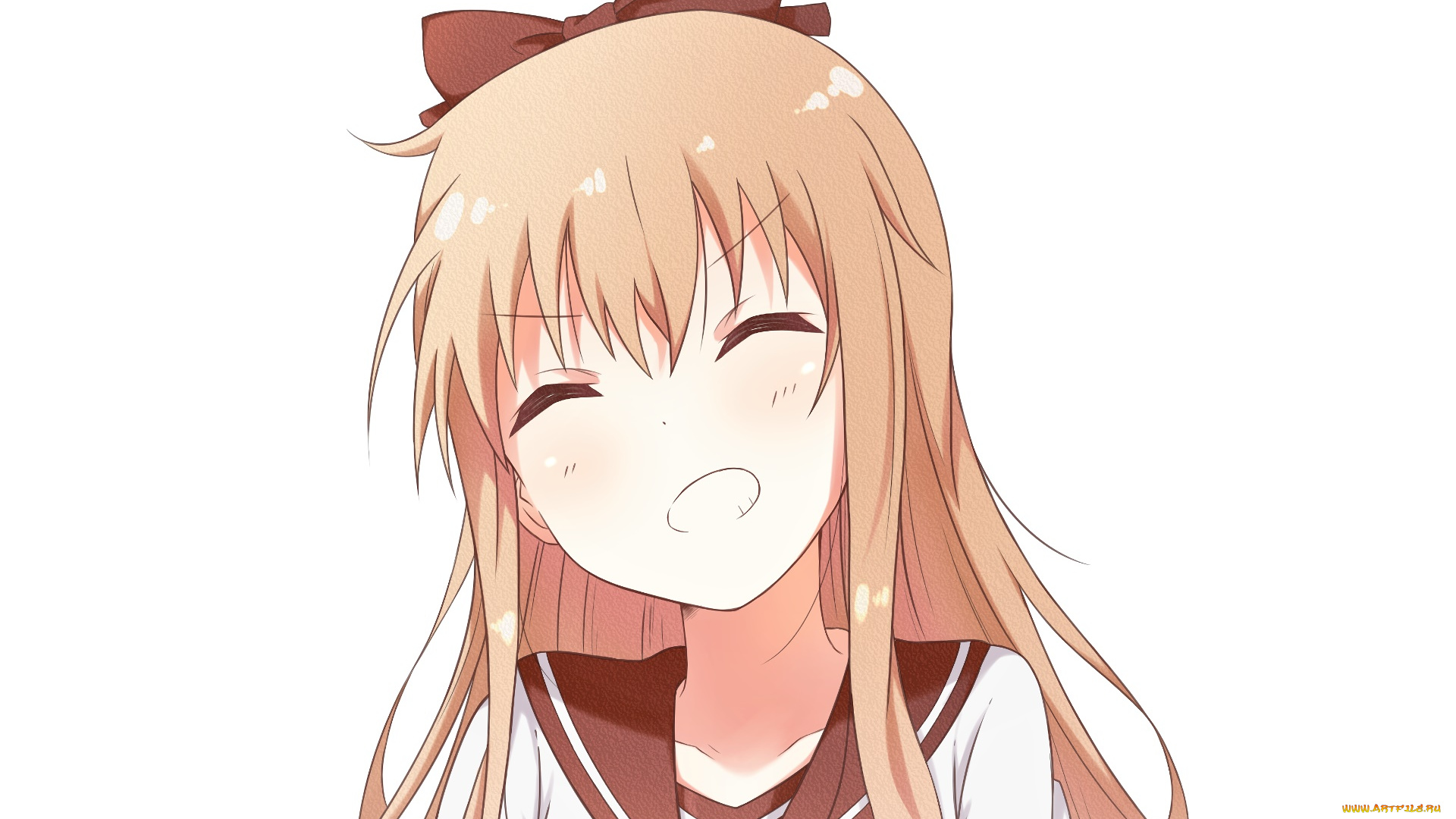 yuru, yuri, аниме, девушка, взгляд, фон