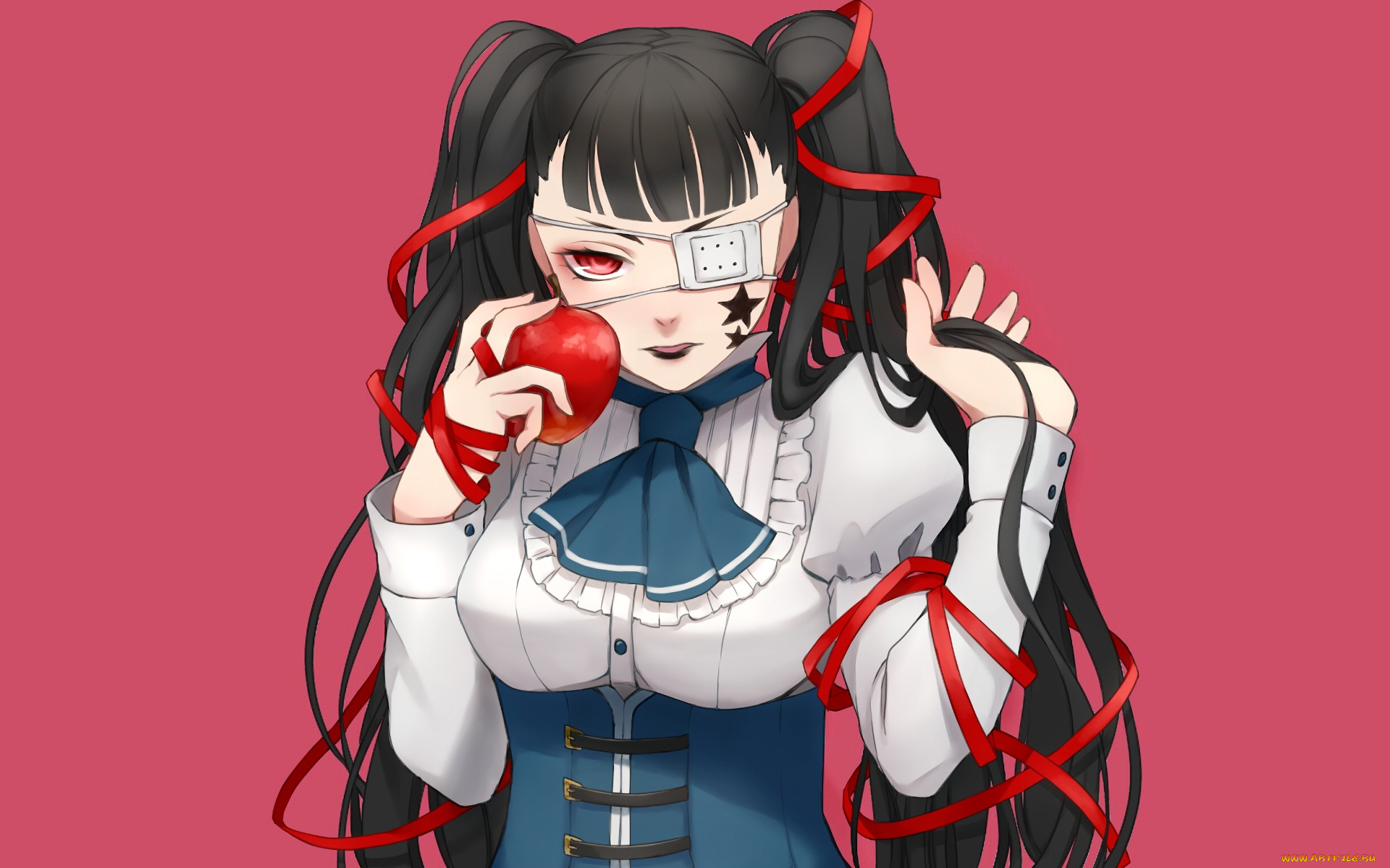 аниме, unknown, , другое, девушка, взгляд, фон