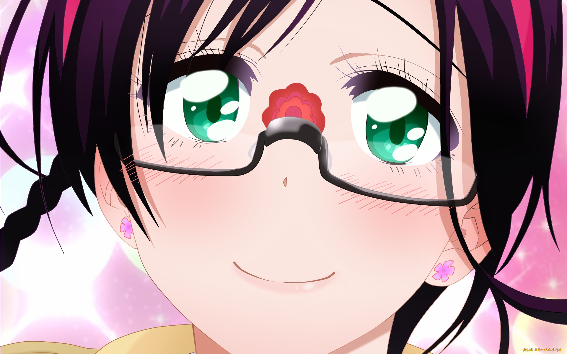 аниме, nisekoi, фон, взгляд, девушка