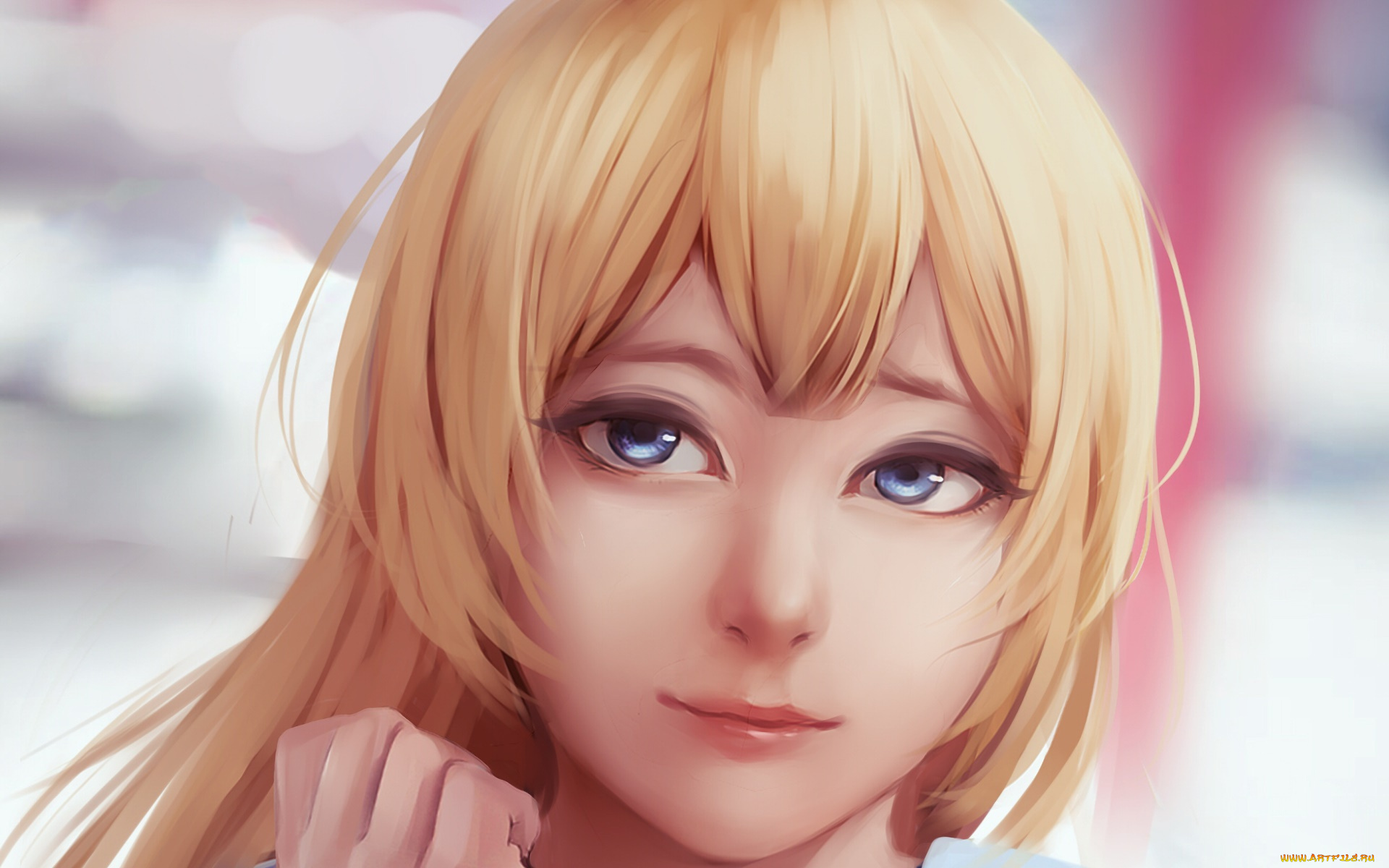 аниме, nisekoi, фон, взгляд, девушка