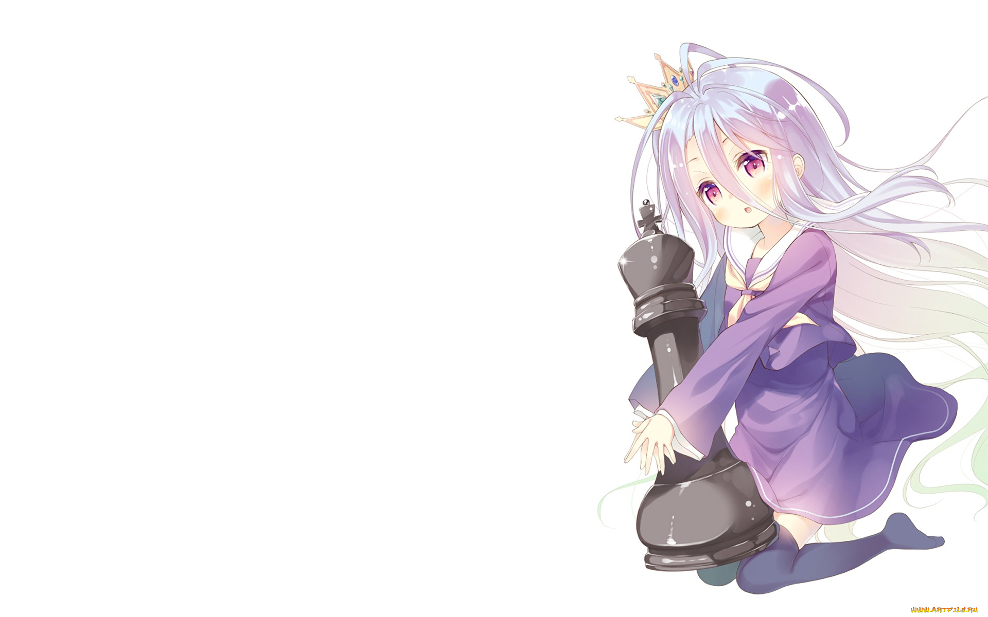 аниме, no, game, no, life, фон, взгляд, девушка