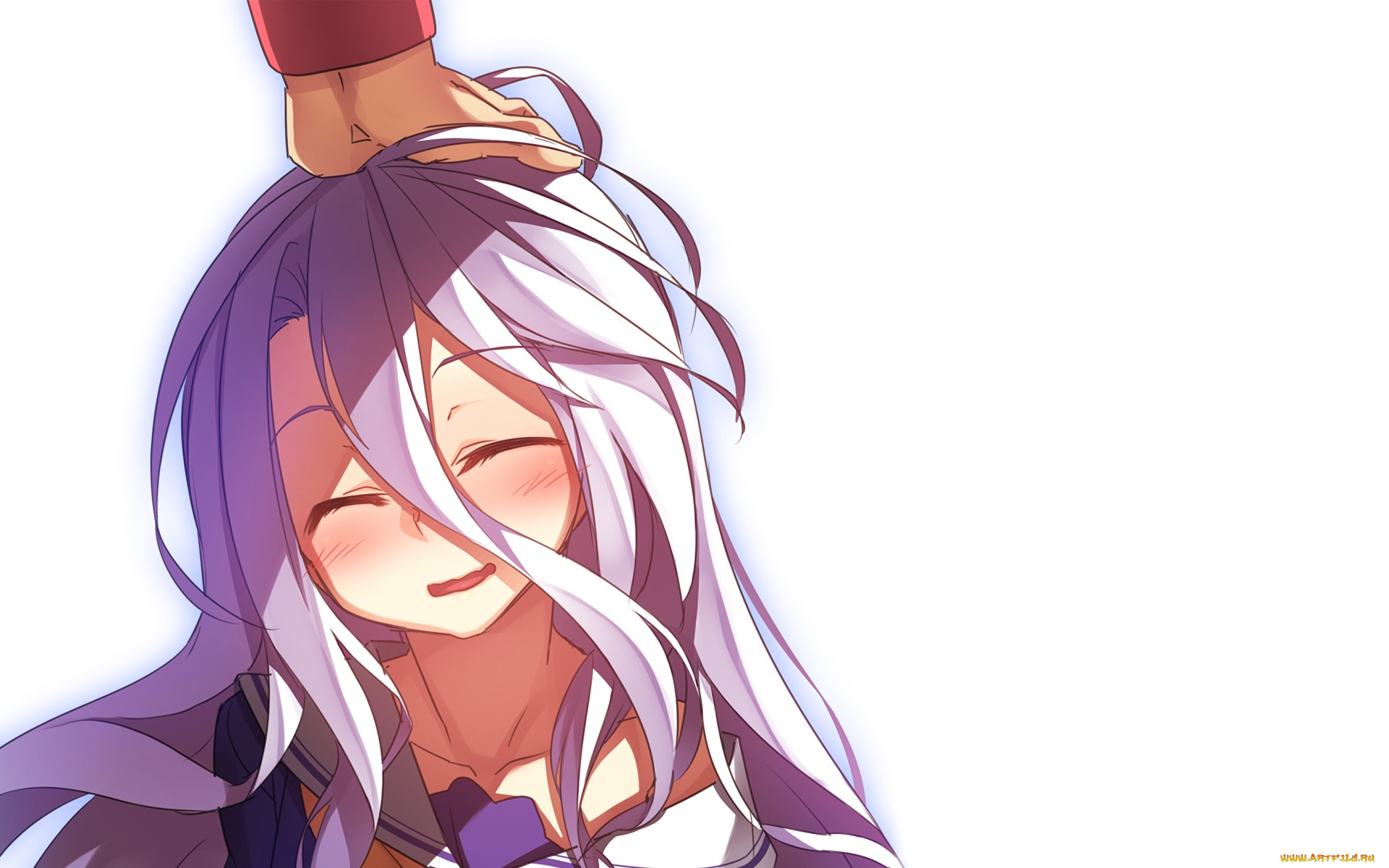 аниме, no, game, no, life, фон, взгляд, девушка