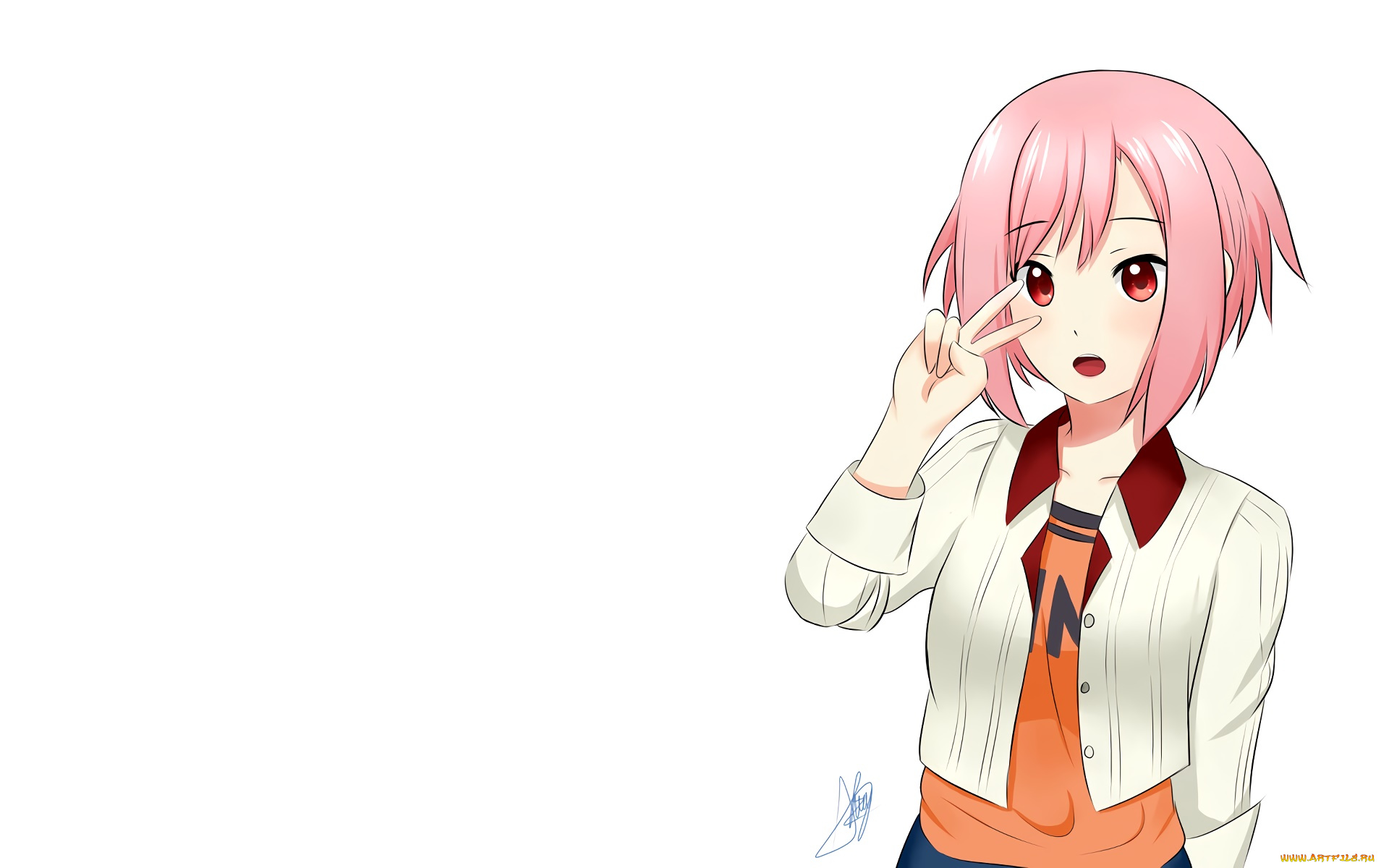 аниме, sakura, quest, девушка, взгляд, фон