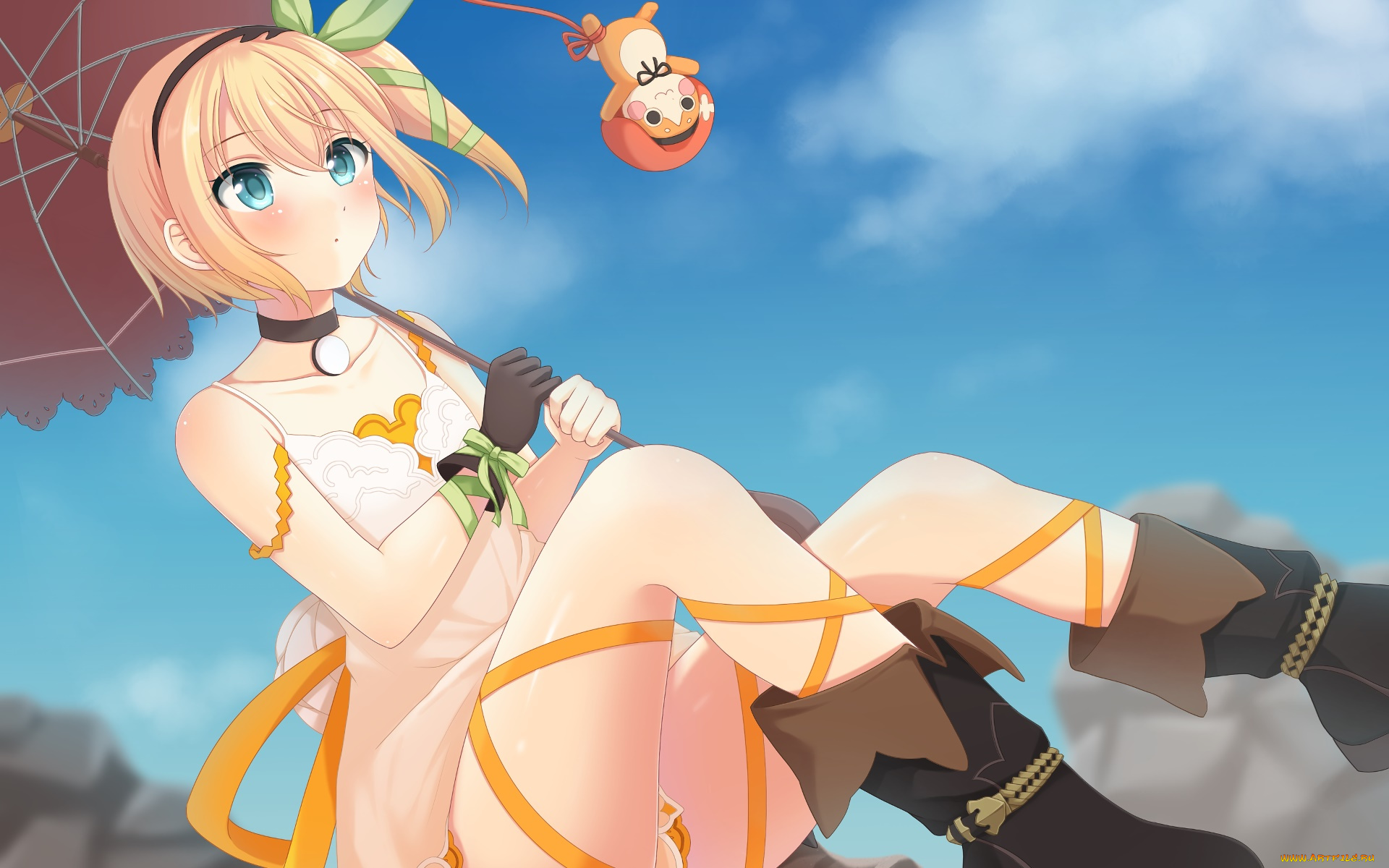 аниме, tales, of, zestiria, фон, взгляд, девушка