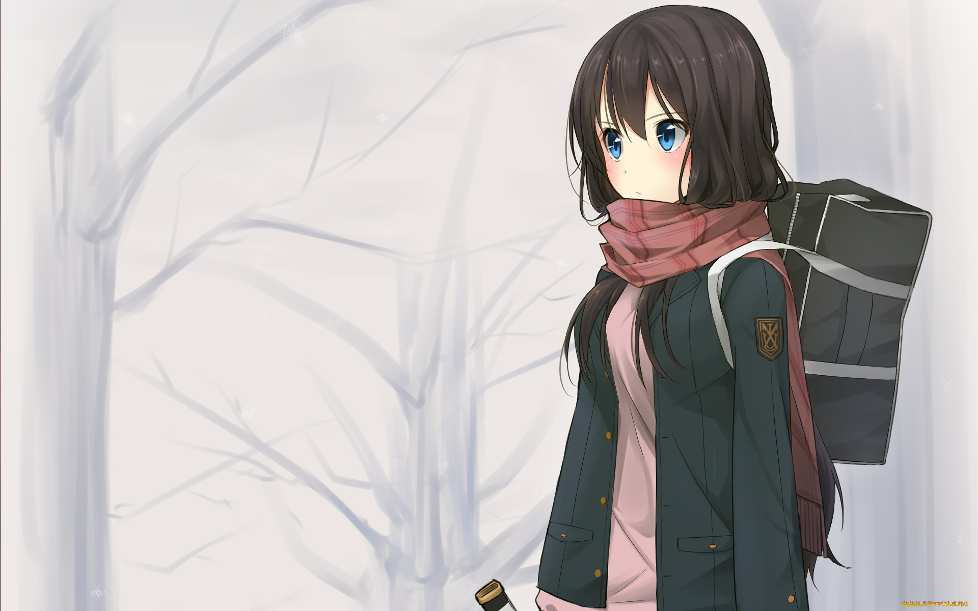 аниме, unknown, , другое, фон, взгляд, девушка