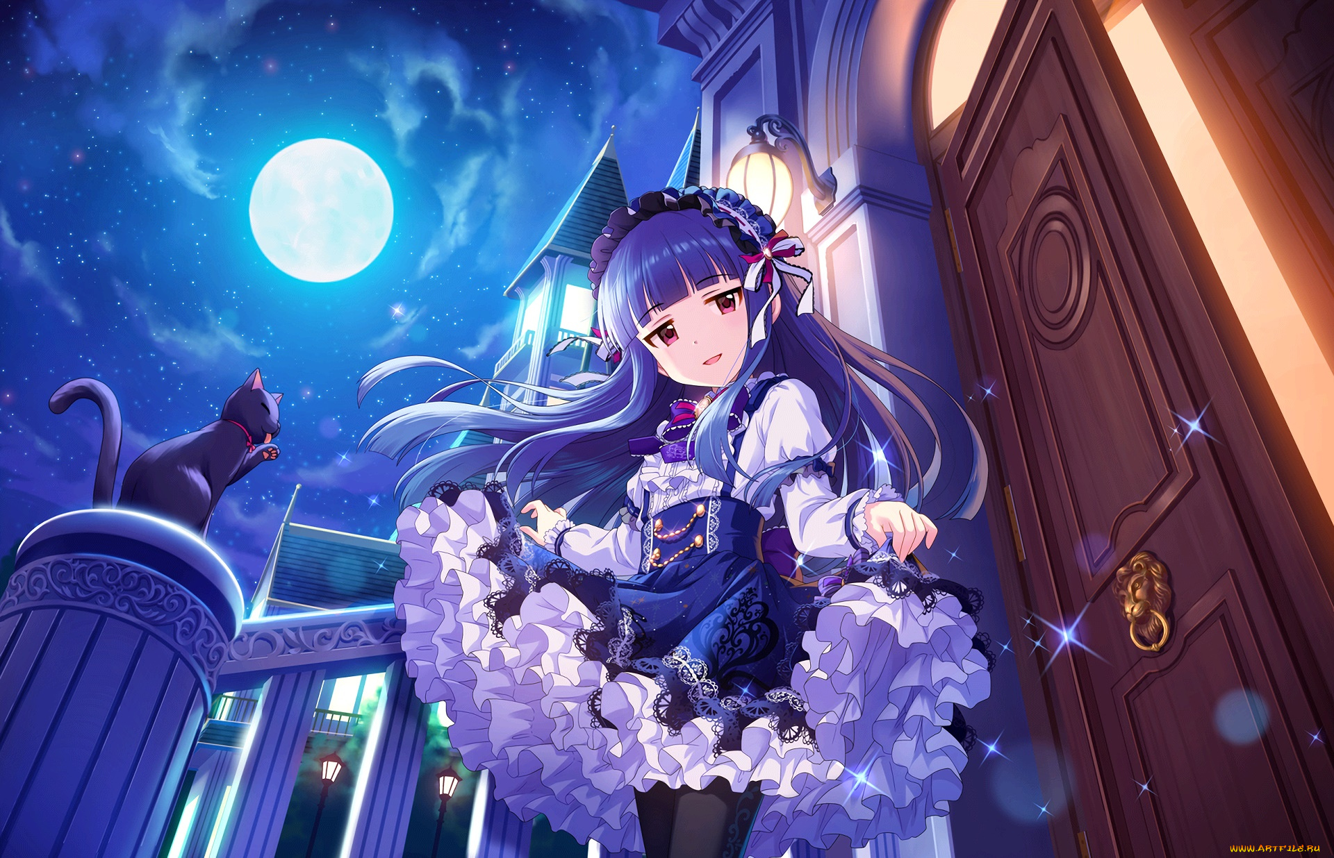 аниме, idolm@ster, взгляд, девушка, фон