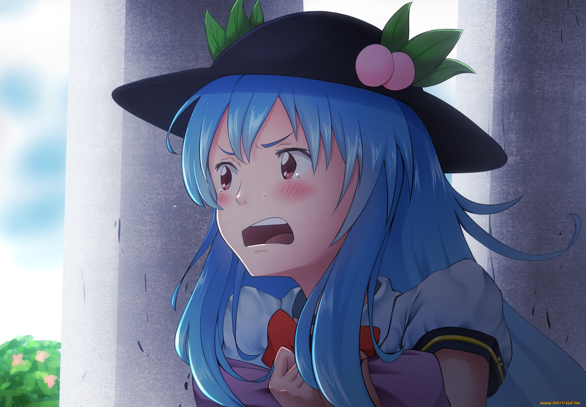 аниме, touhou, взгляд, фон, девушка