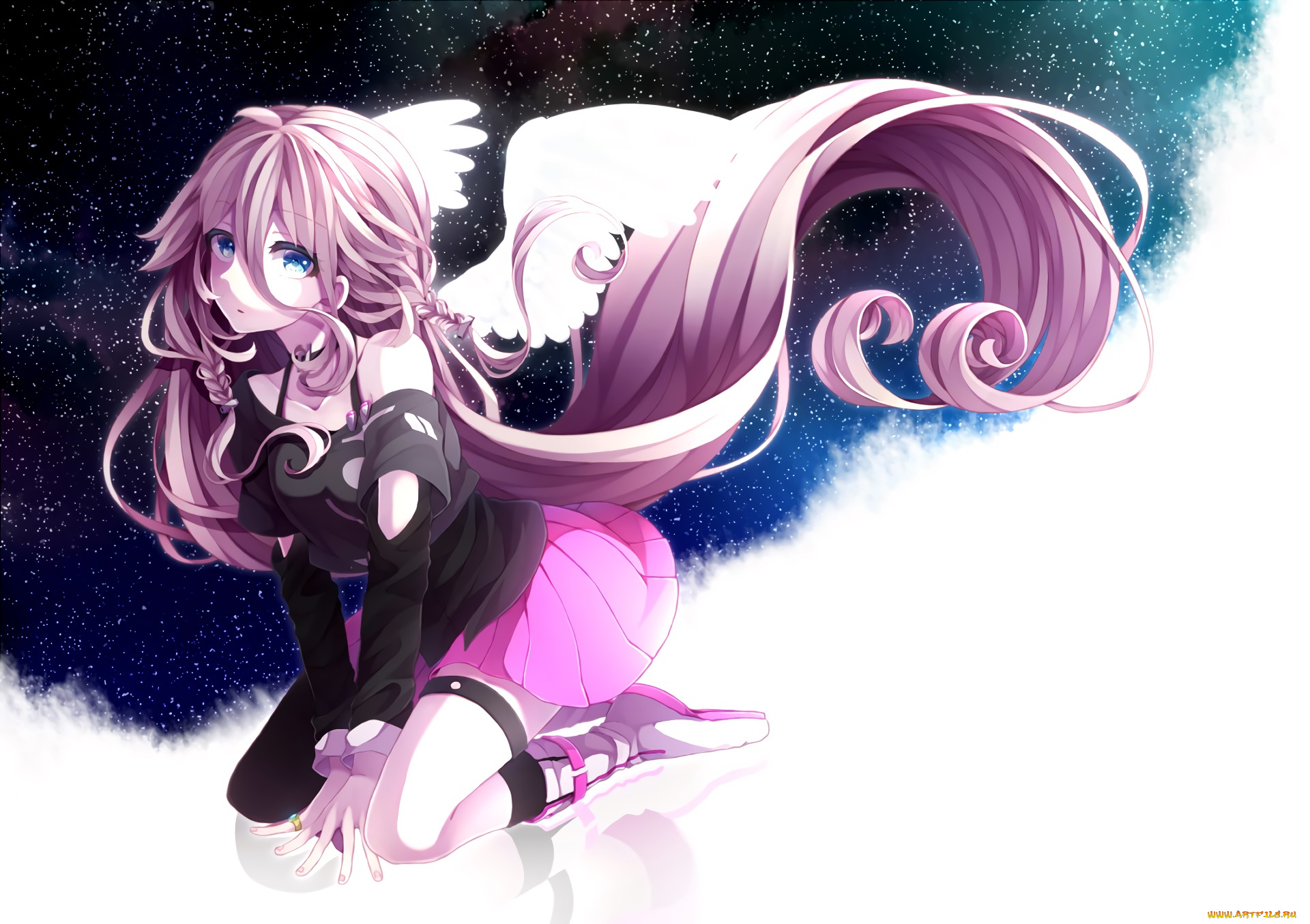 аниме, vocaloid, фон, взгляд, девушка