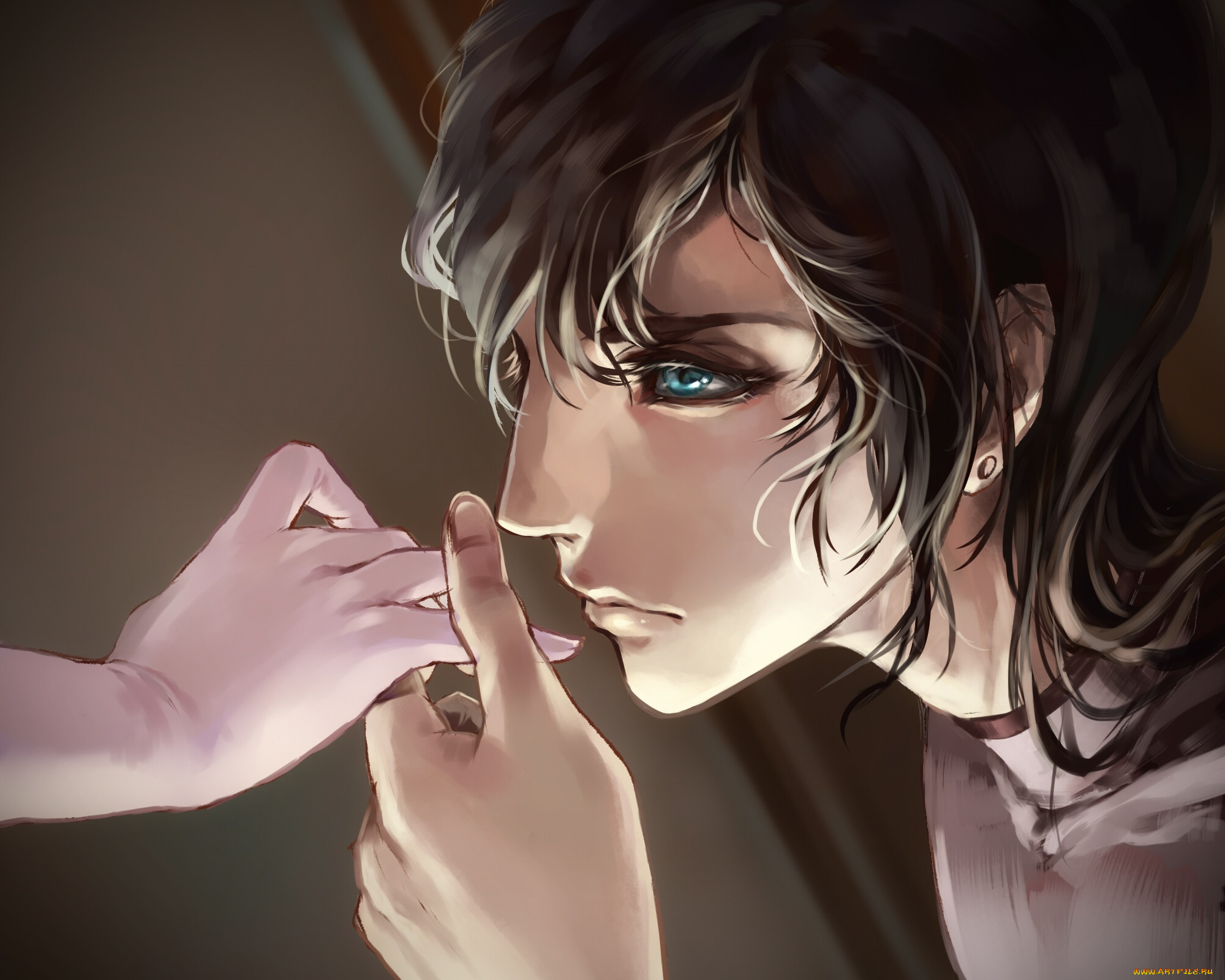 аниме, unknown, , другое, парень, рука