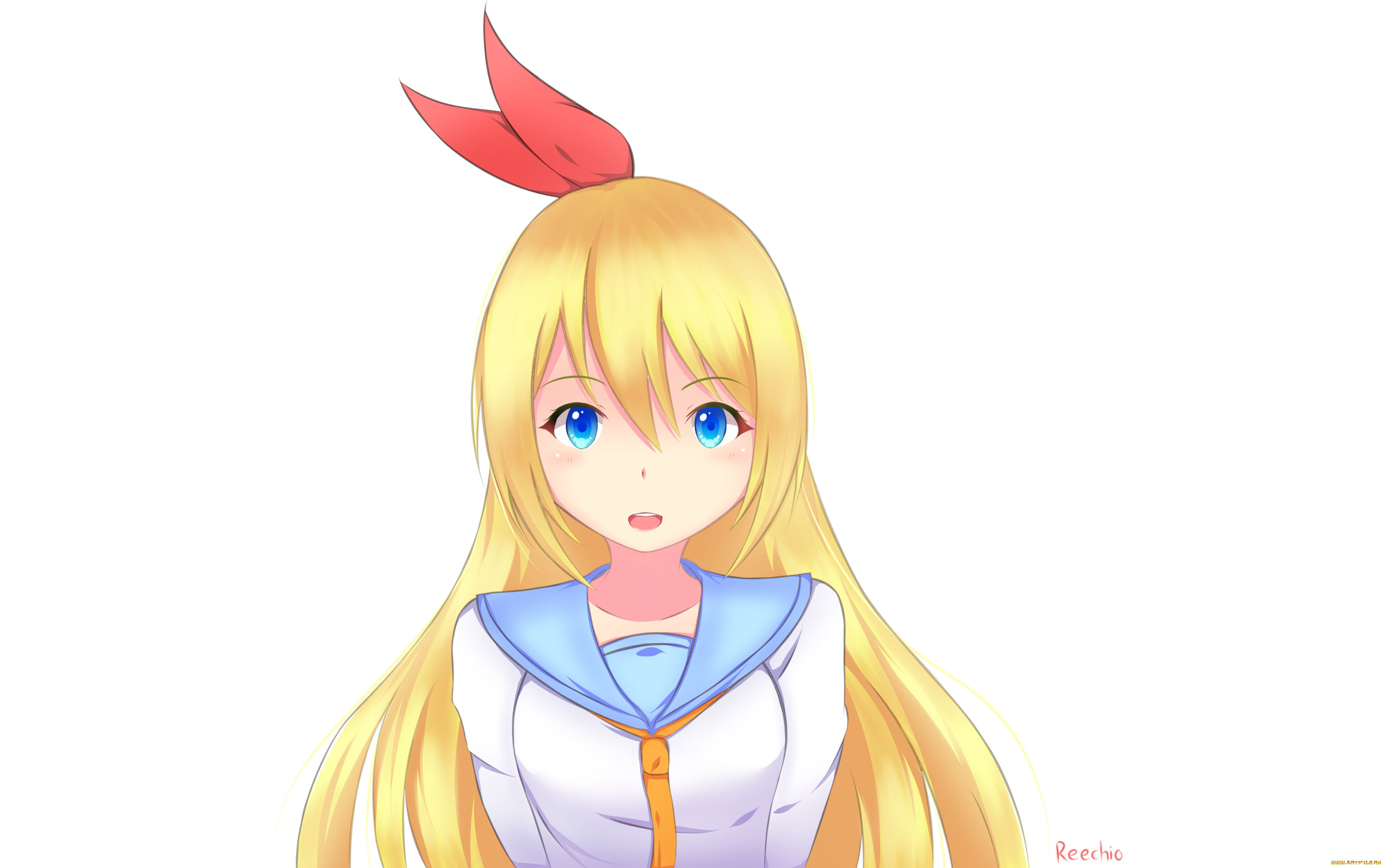 аниме, nisekoi, фон, взгляд, девушка