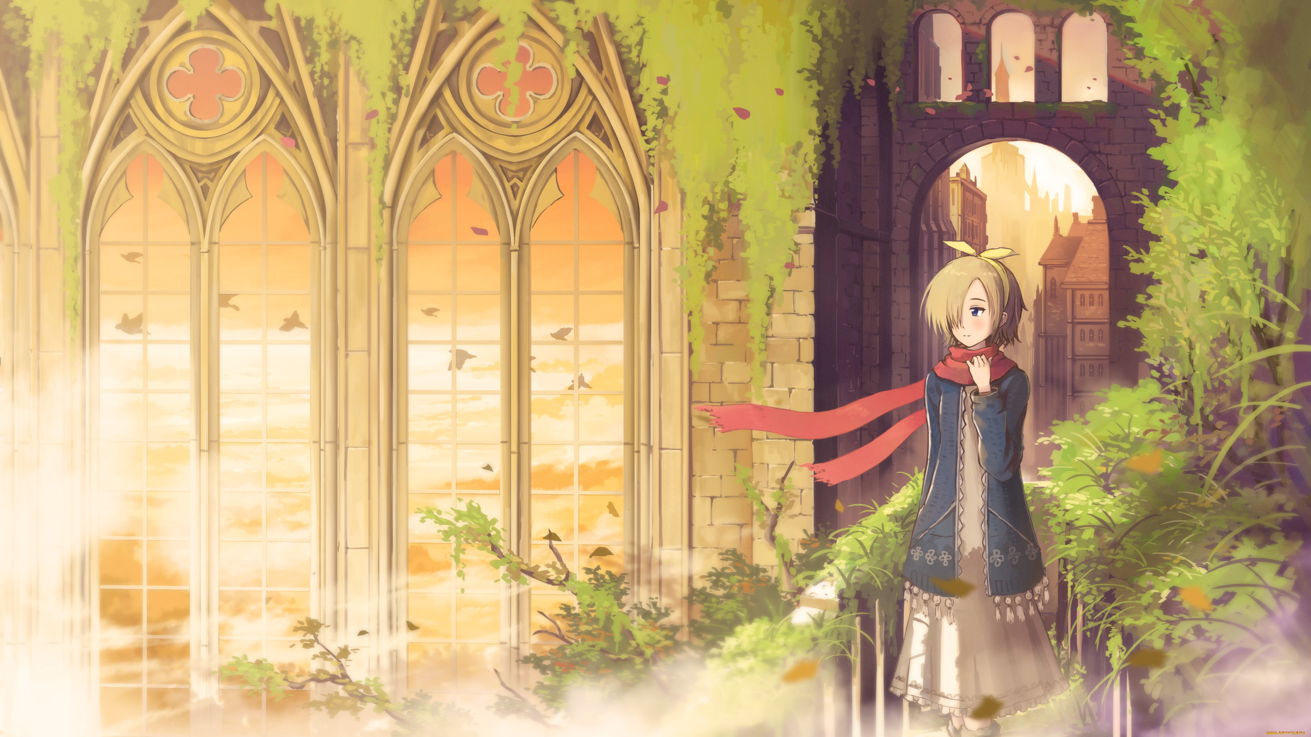 аниме, город, , улицы, , здания, 3gatsu