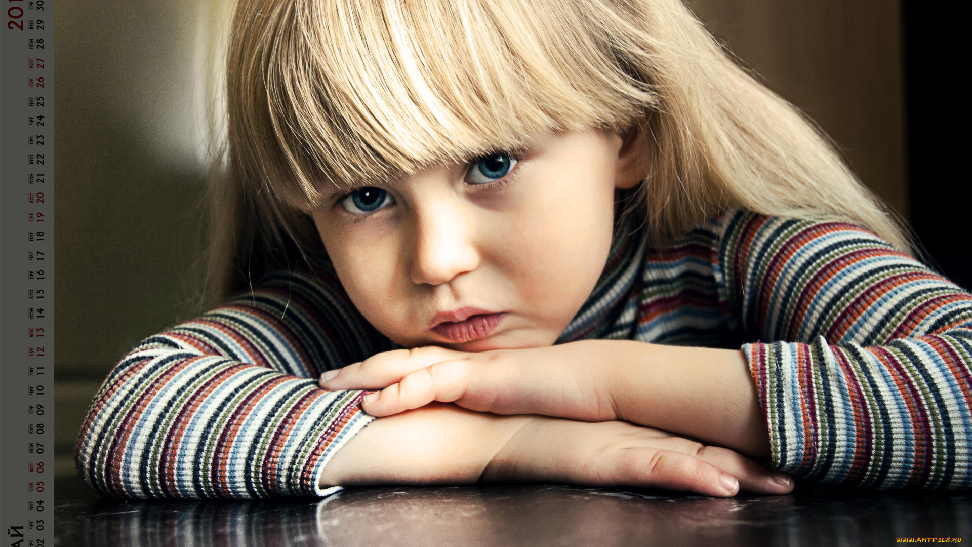 календари, дети, взгляд, девочка