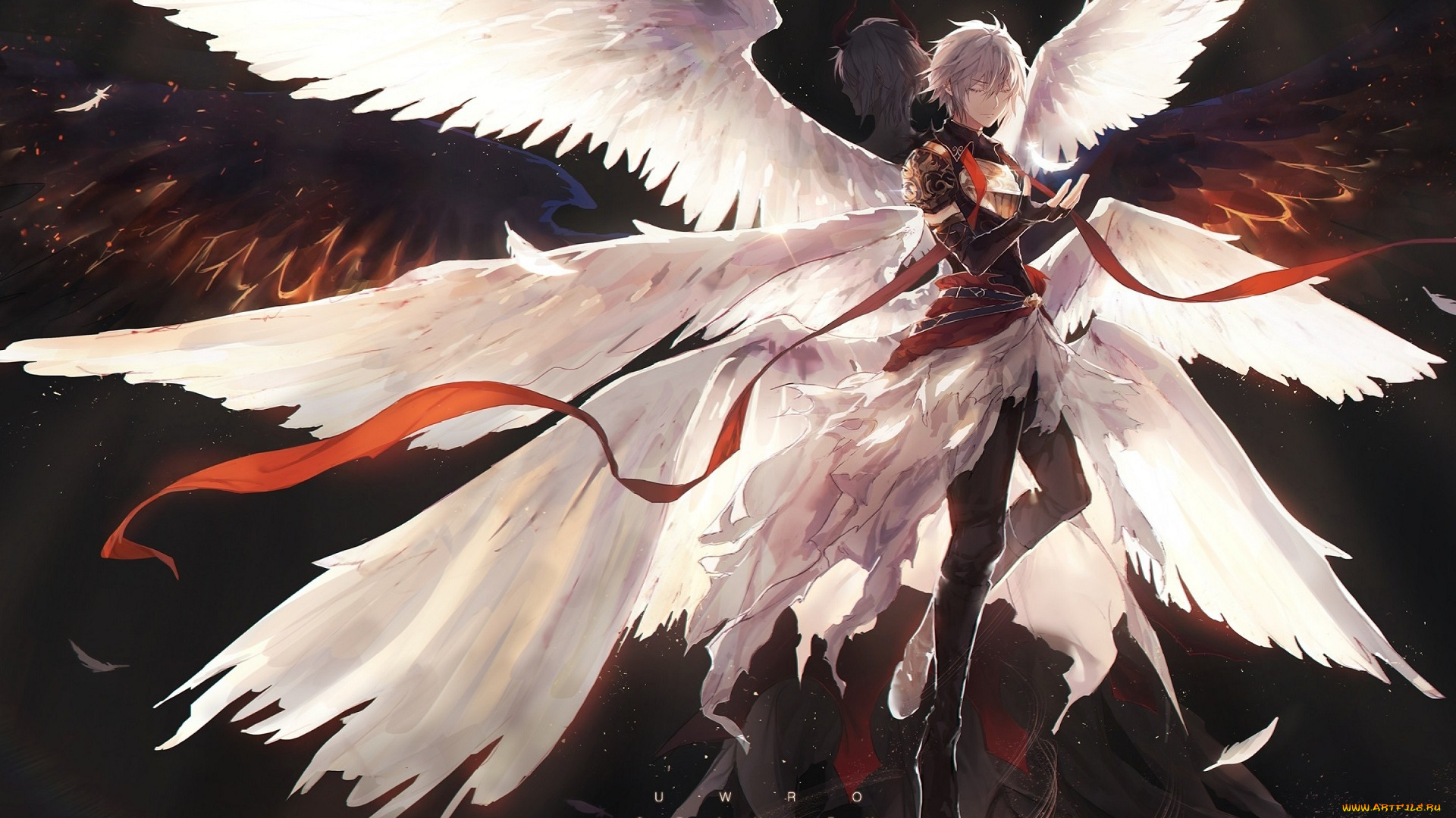 аниме, shingeki, no, bahamut, ярость, бахамута